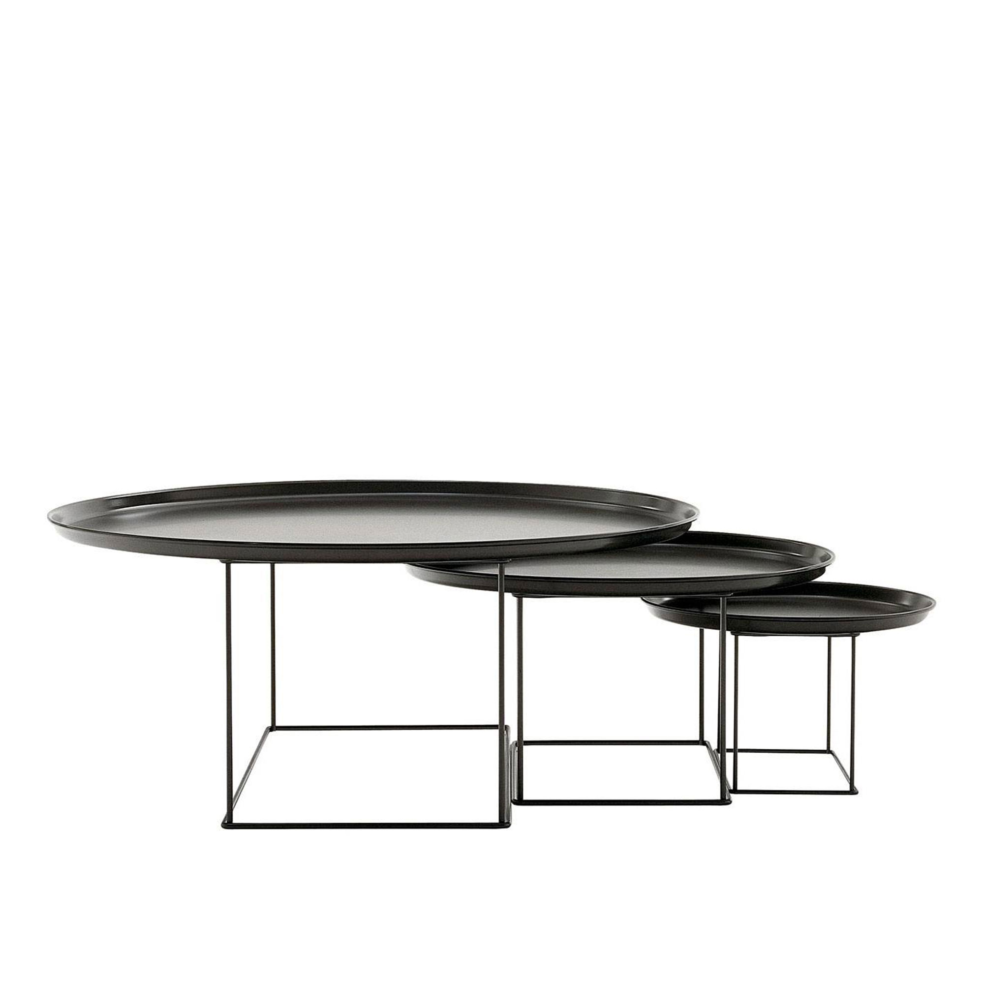 B&B Italia - Fat-Fat Outdoor Round Small Table OTF92, Anthracite Painted - Småbord & Sidobord utomhus - Patricia Urquiola - Grå - Metall