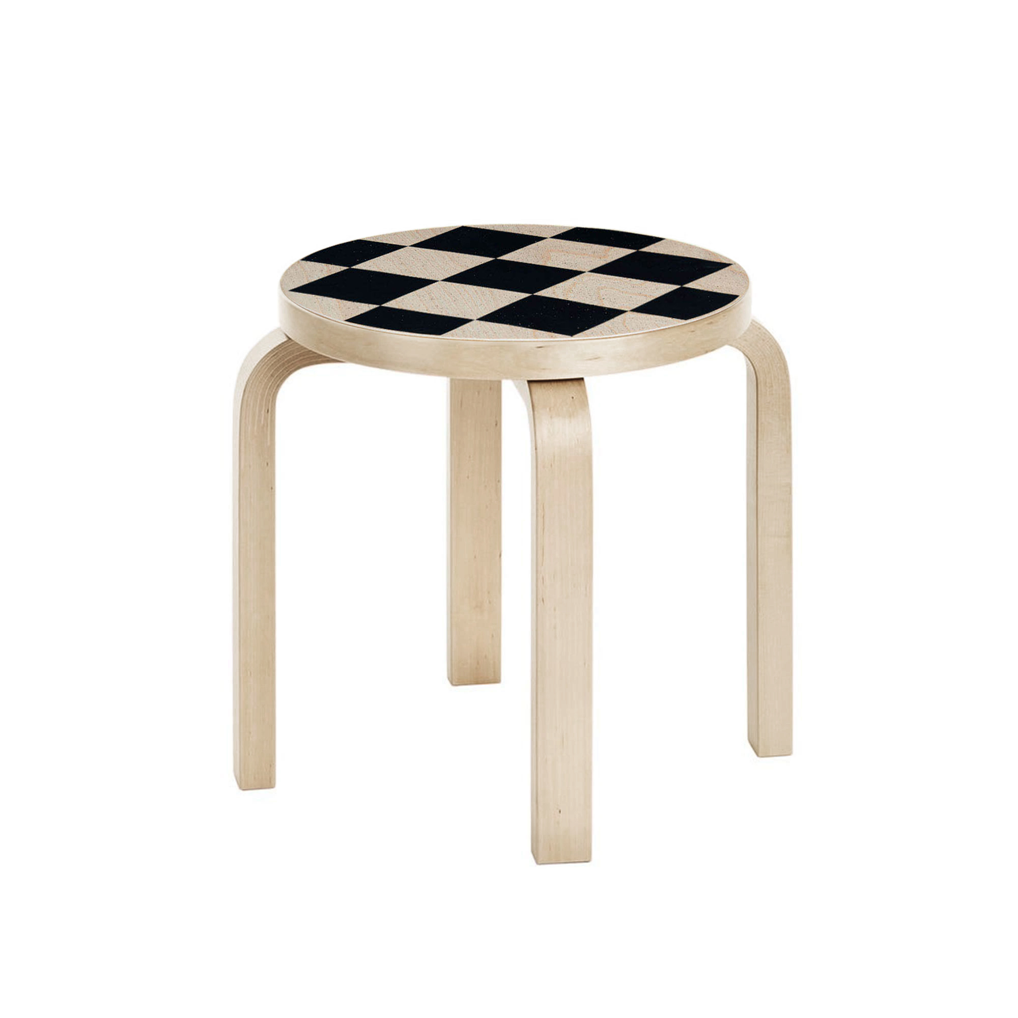 Artek - NE60 Stool/Side table Nordiska Galleriet Limited Edition - Sidobord - Alvar Aalto - Mönstrad - Trä