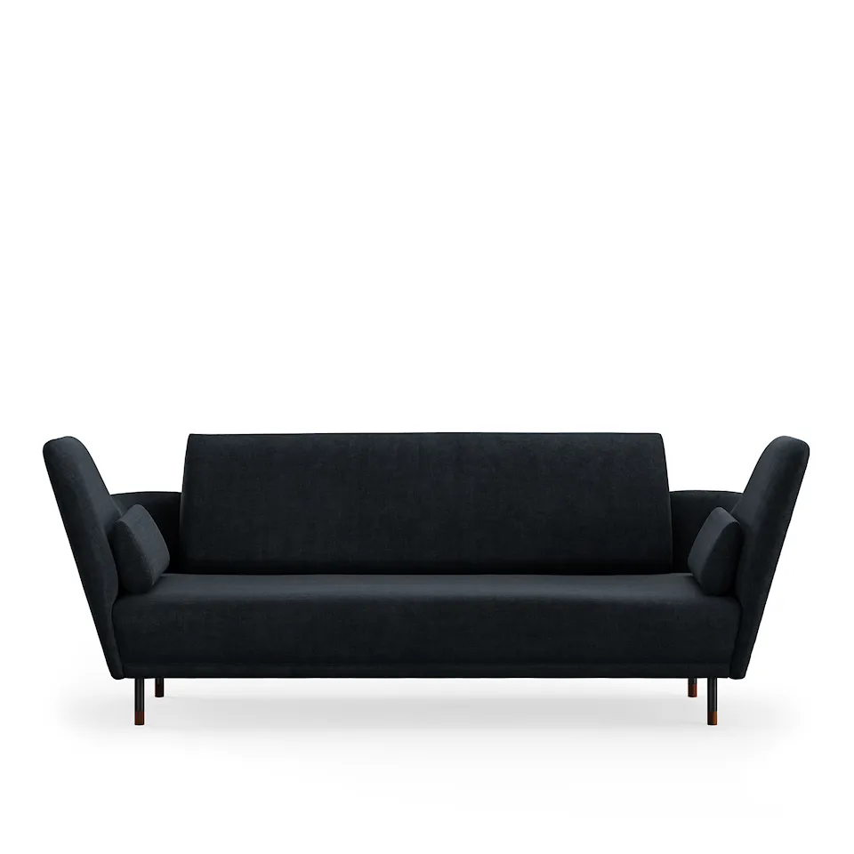57 soffa Brownished Steel/Walnut