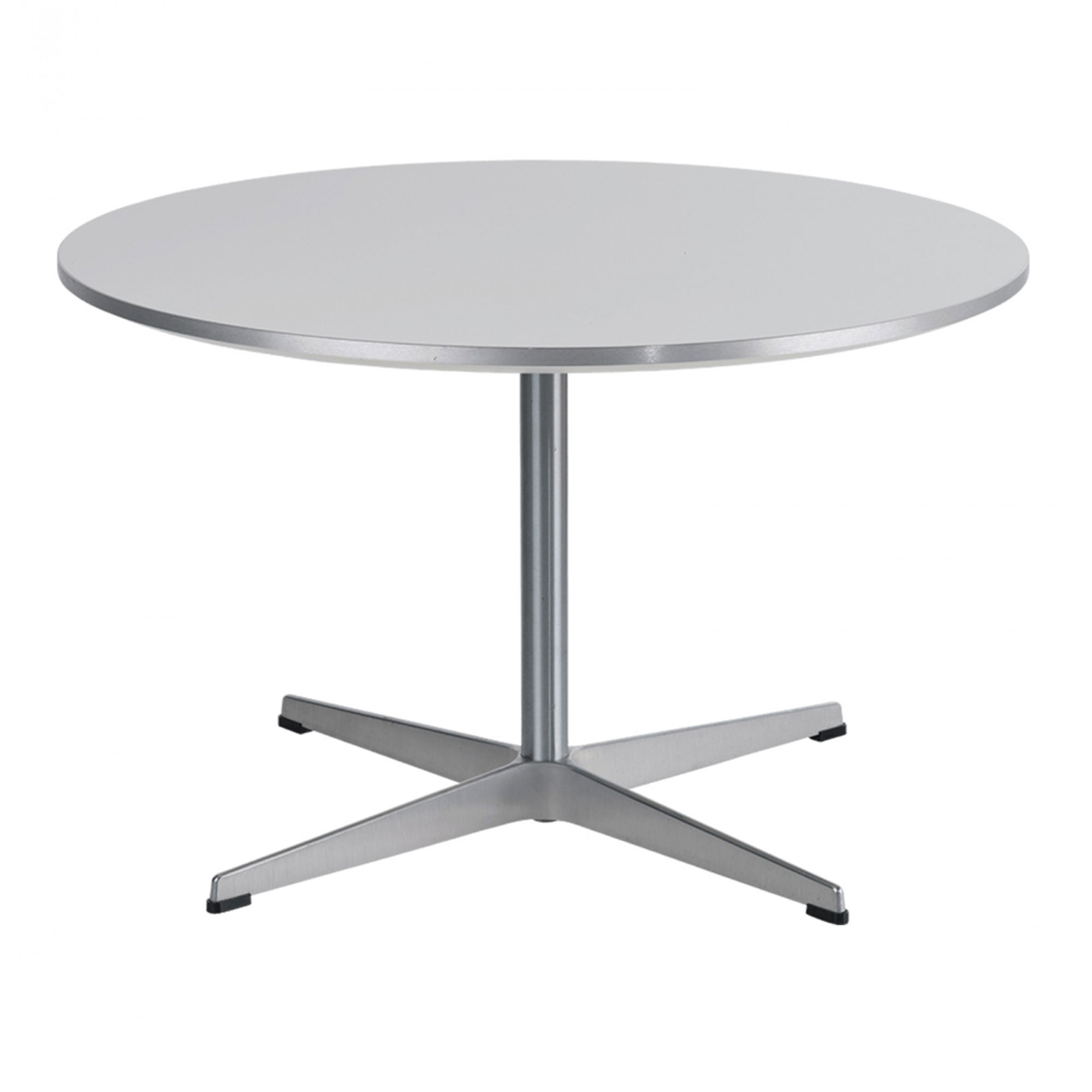 Fritz Hansen - A222 Cirkulär Soffbord, Ø75 cm, Laminat, Grey - Soffbord - designer_arne_jacobsen,Piet Hein - Grå - Metall/Trä