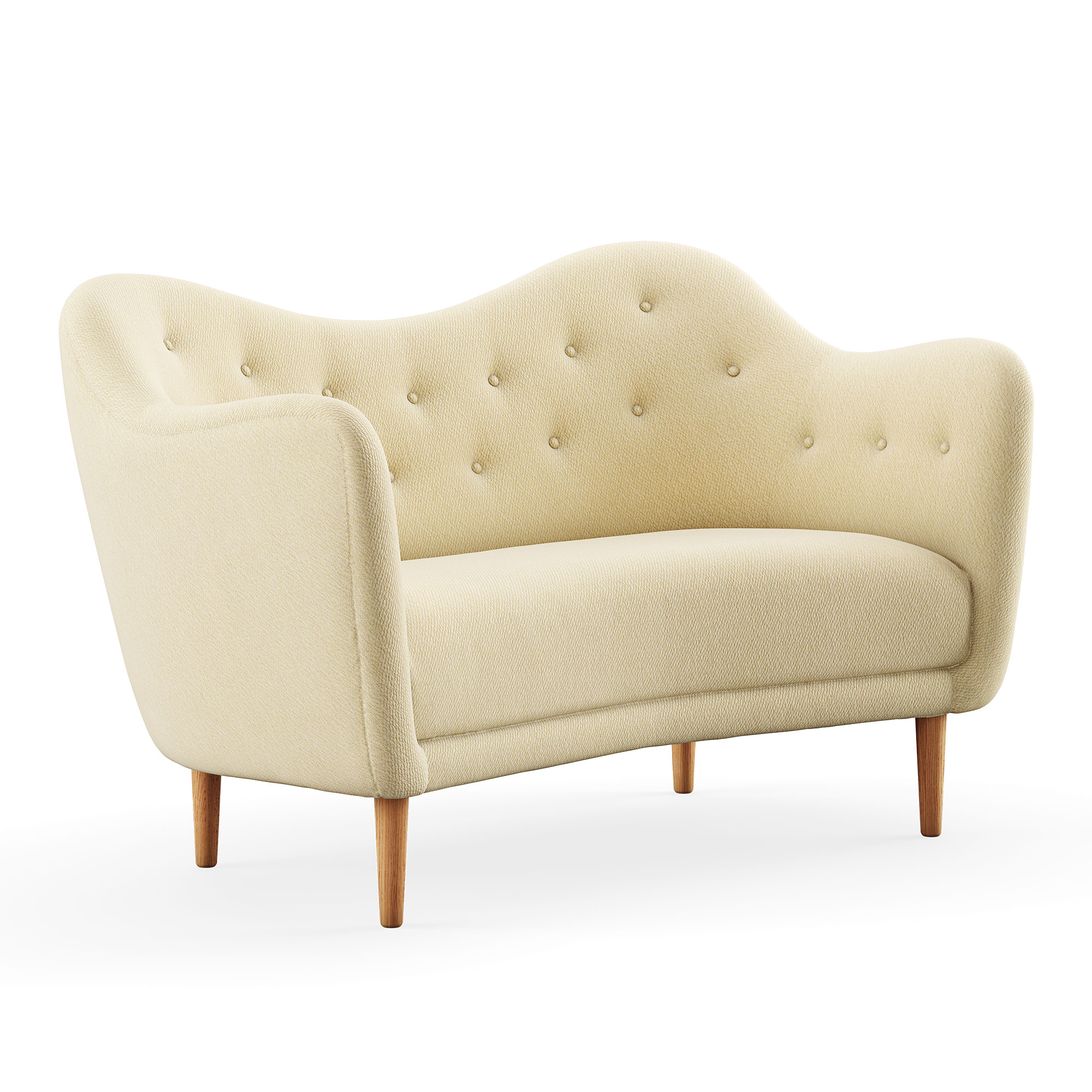 House of Finn Juhl - 46 Sofa, Dark oiled oak, Cat. 4 Vidar 1511 - Soffor - Finn Juhl - Beige