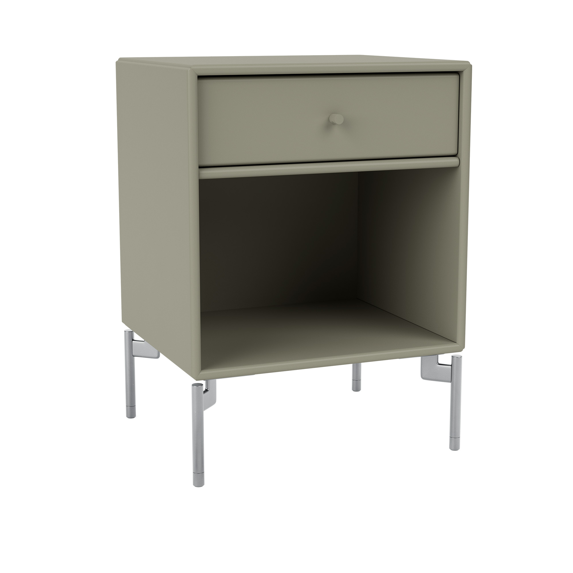 Montana - Dream Nightstand 144-Fennel Matt Chrome - Sängbord - Peter J. Lassen - Grön - Trä | Möbler - Bord - Sängbord | Möbelexperten