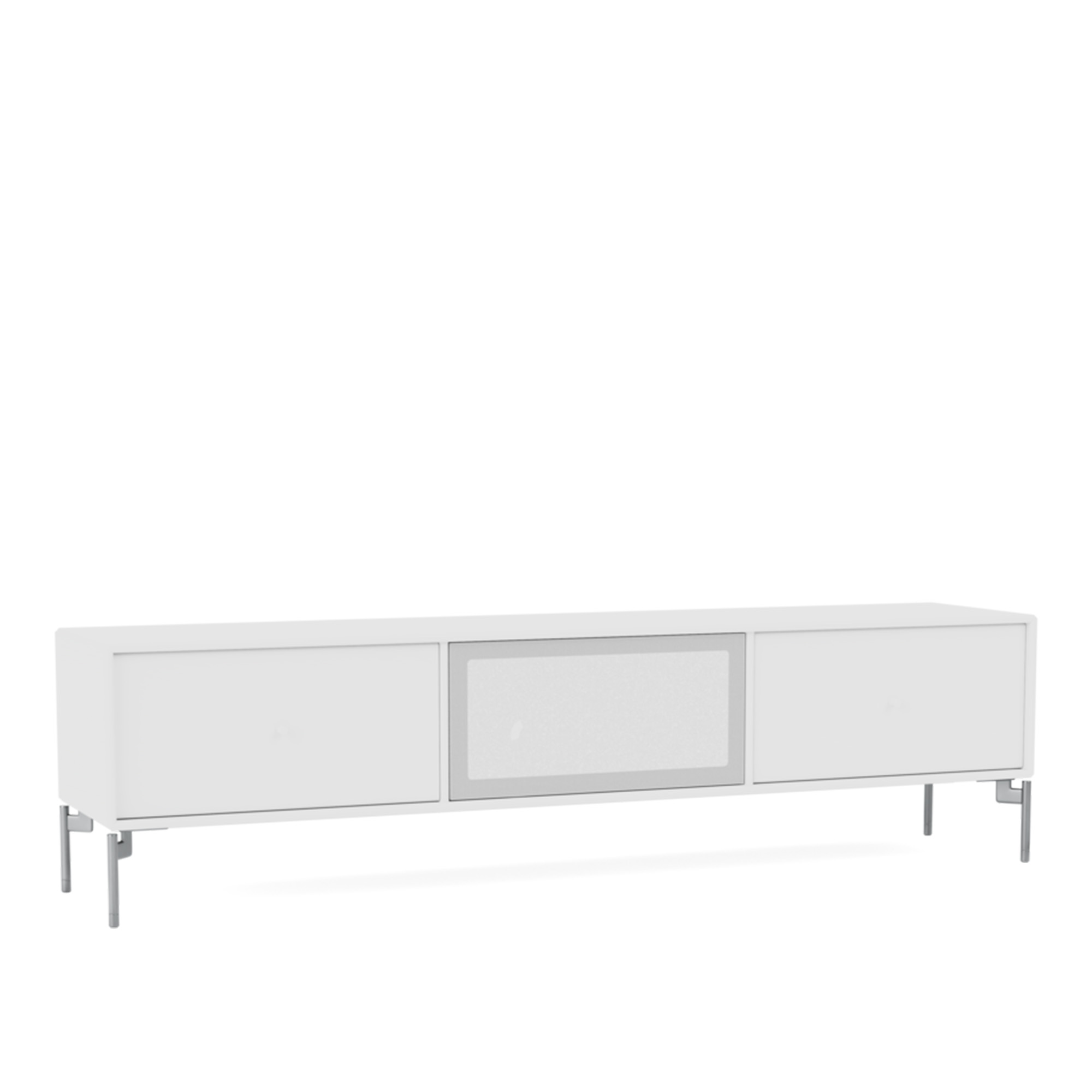 montana - octave v tv bench 101-newwhite matt chrome - tv-bänkar - peter j. lassen - vit - trä