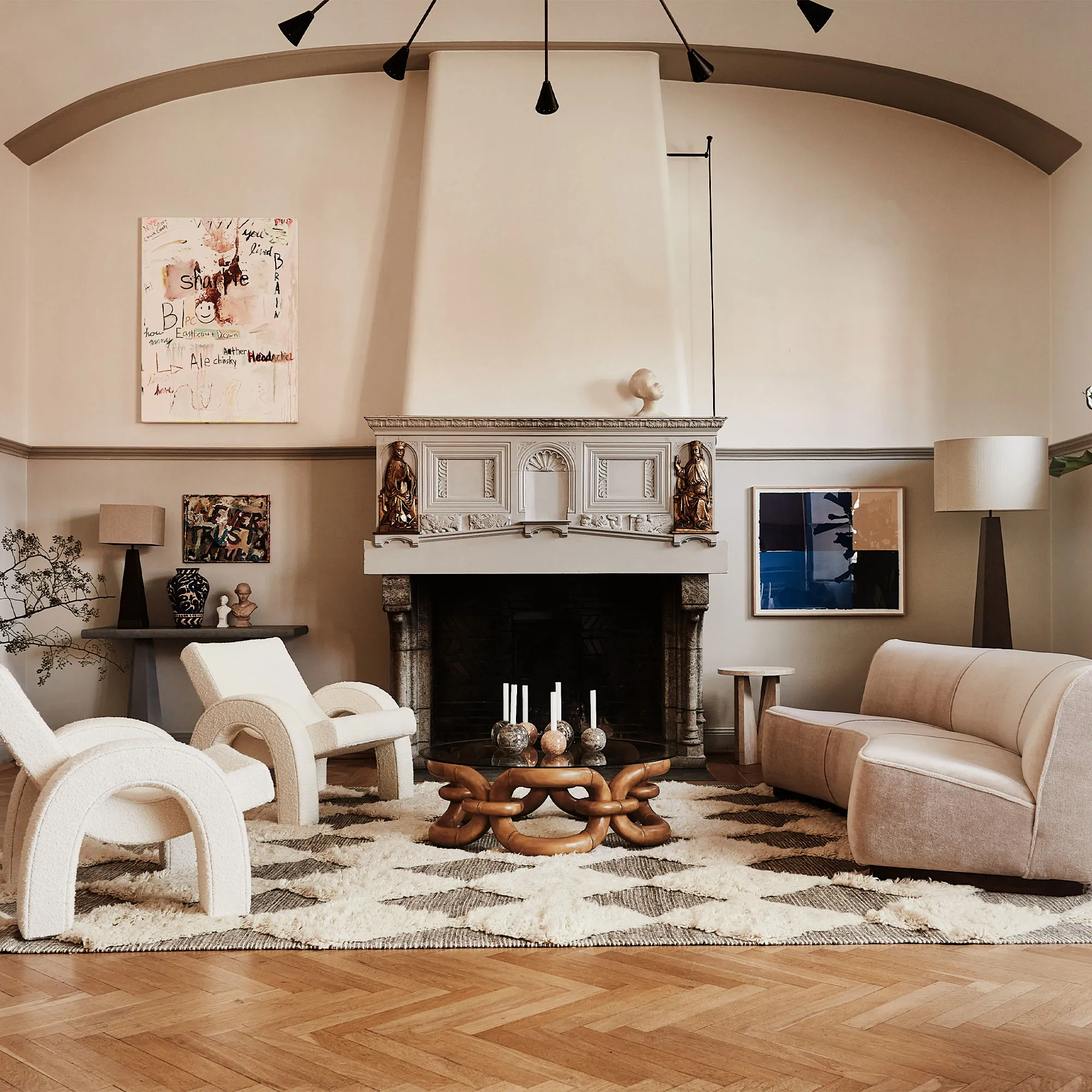 Chess Rug Grey