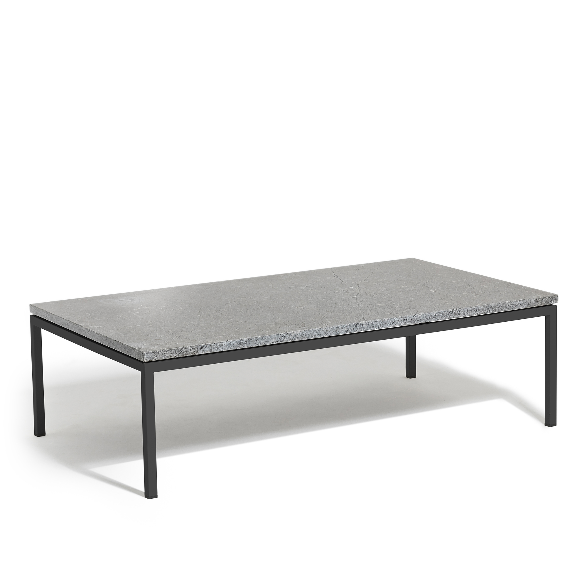 skargaarden - bönan lounge table small, dark grey mineral table top, dark grey aluminium frame - soffbord utomhus - studio norrlandet - grå - metall/sten