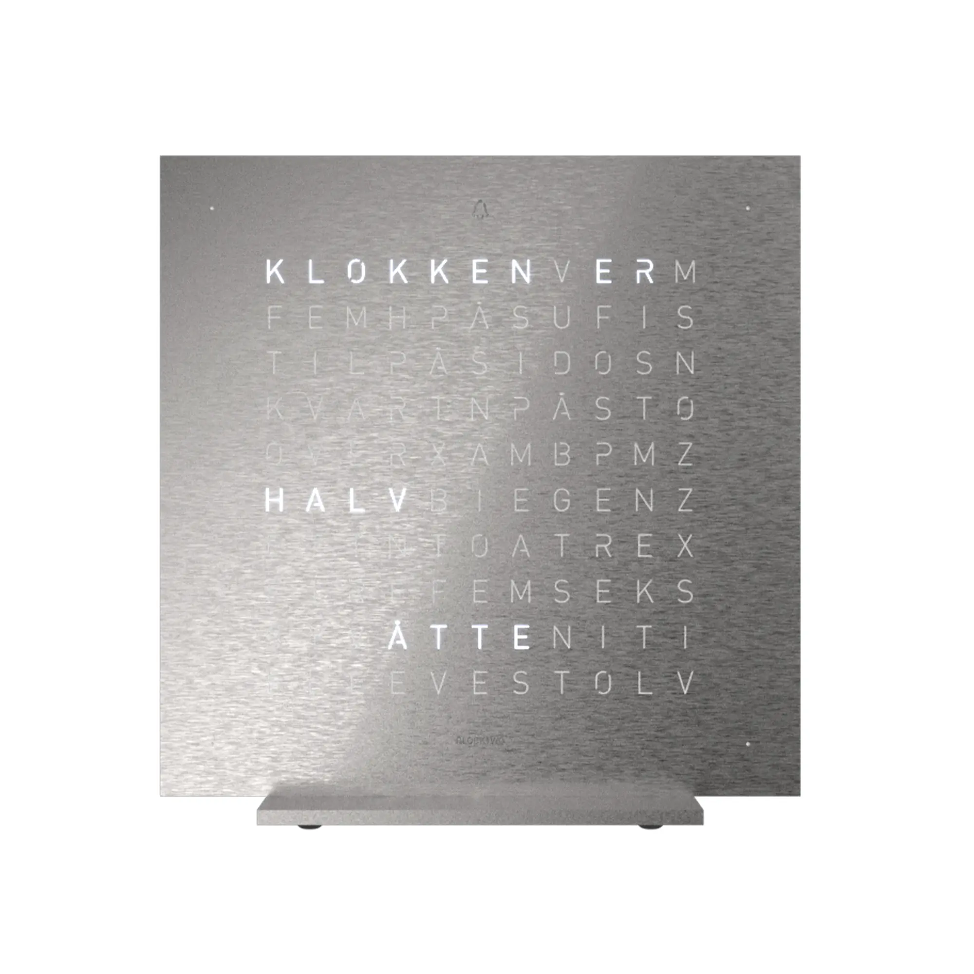 Qlocktwo Earth 13,5 – Stainless Steel
