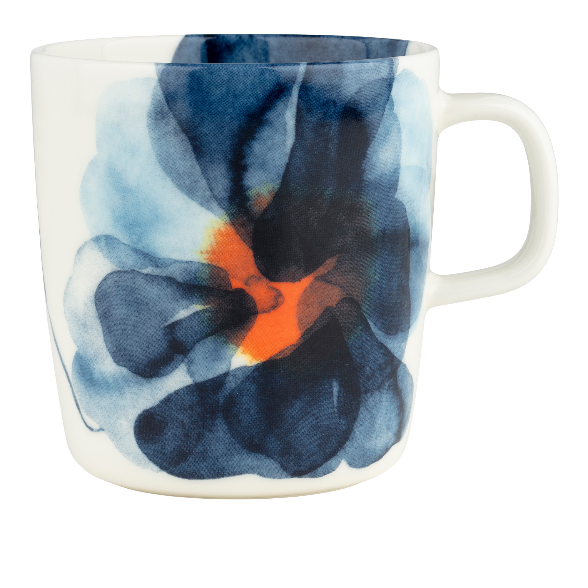 Marimekko - Valssi Mug 4 dl White Blue Orange - Tekoppar - Sami Ruotsalainen | Servering - Koppar Och Muggar - Tekoppar | Möbelexperten