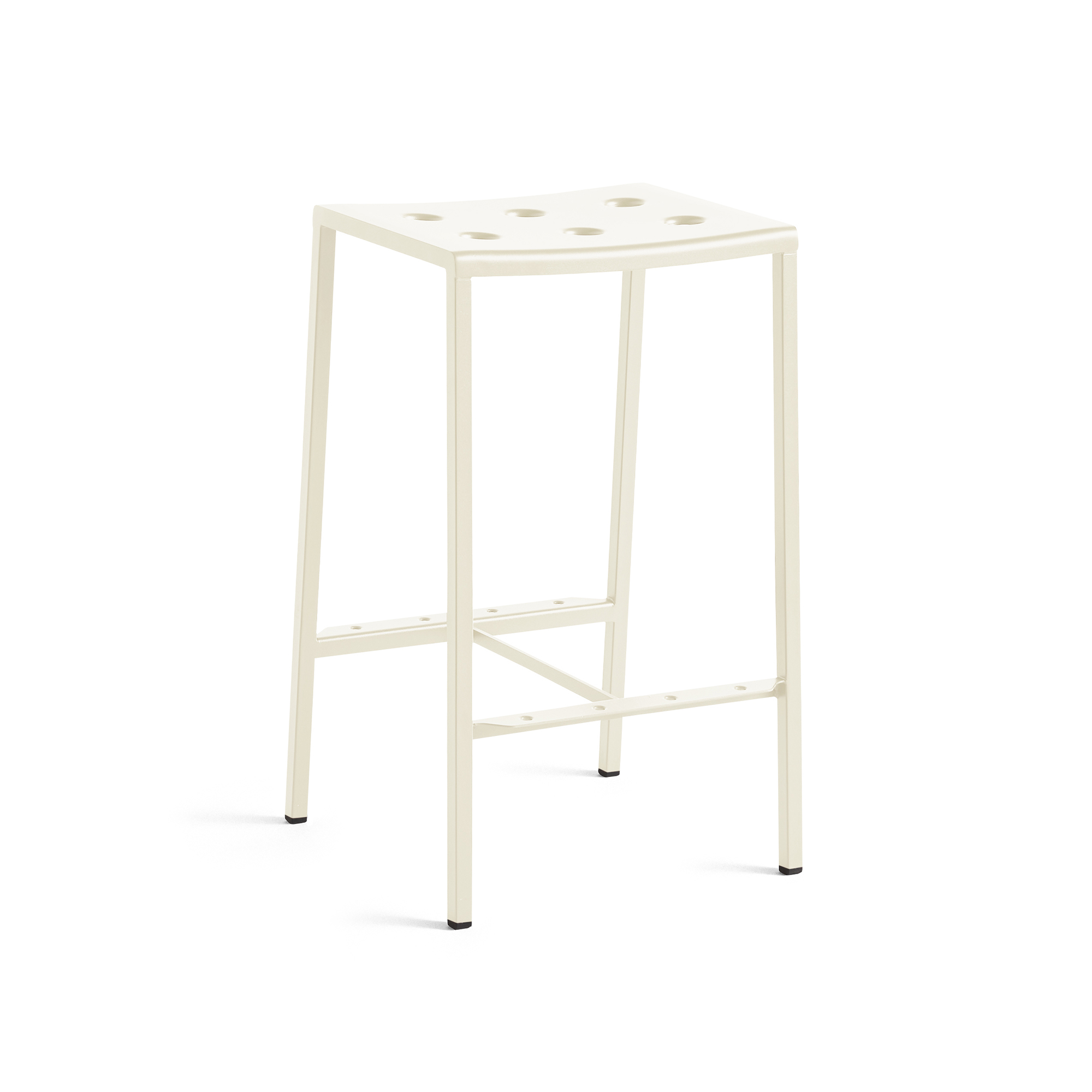 HAY - Balcony Bar Stool Low H65 / Chalk Beige - Barstolar utomhus - Ronan & Erwan Bouroullec - Beige - Metall