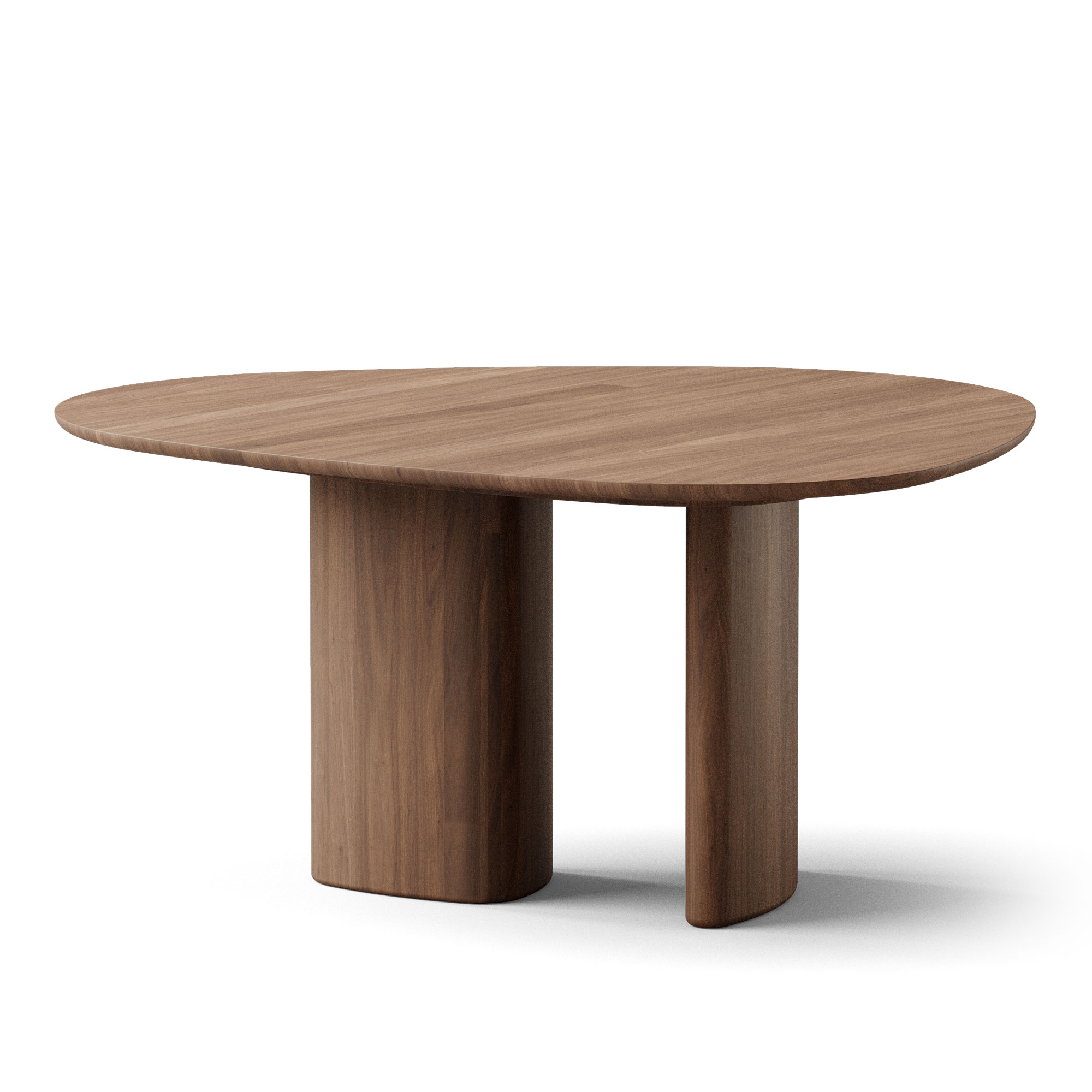 Dk3 - Tangent Table Round Ø136 x W160 x H72 cm Max 2 extension leaves Walnut - oil - Matbord - Brun - Trä | Möbler - Bord - Matbord | Möbelexperten