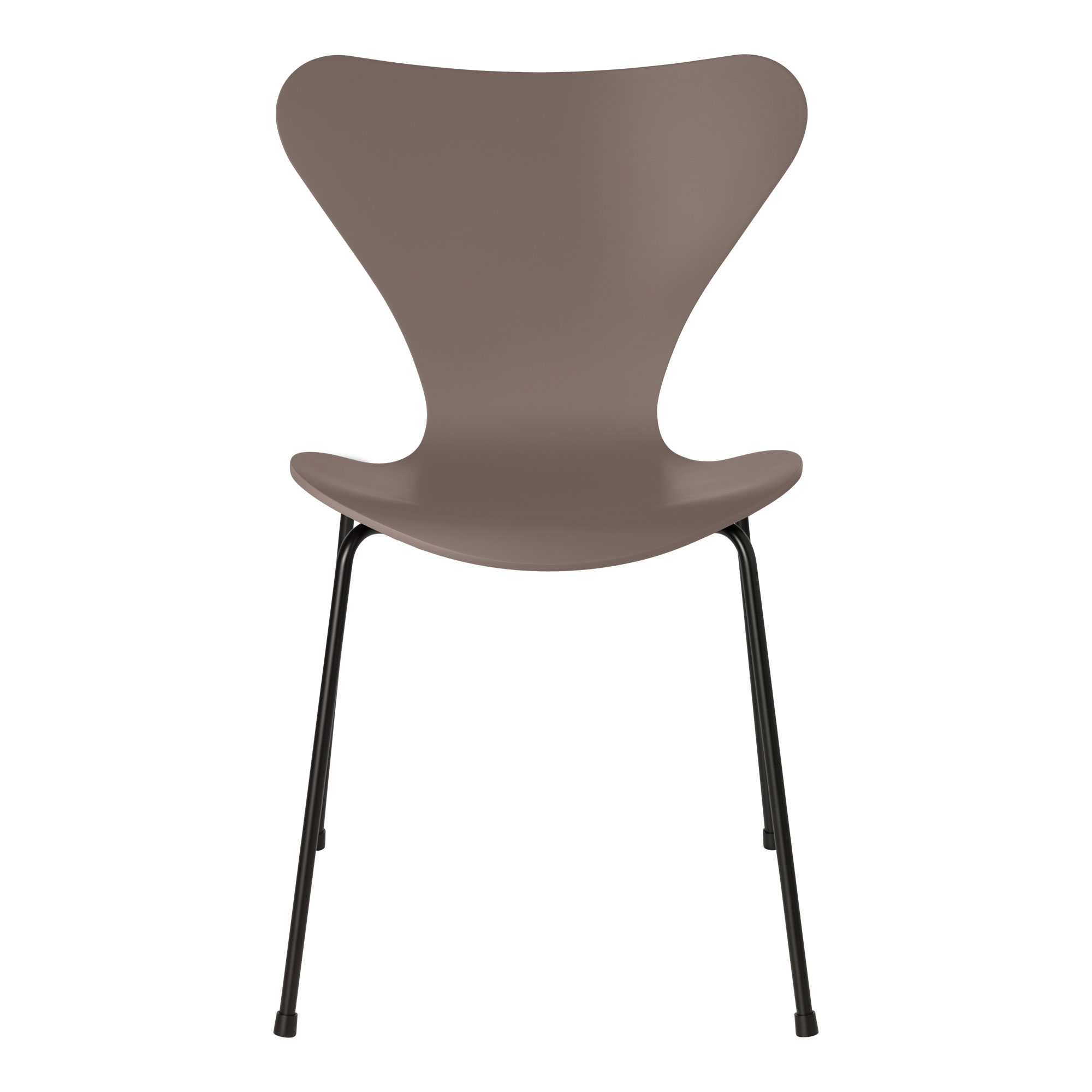 Fritz Hansen - Sjuan 3107 Deep Clay Lackad/Black - Matstolar - designer_arne_jacobsen - Beige,Grå - Metall/Trä