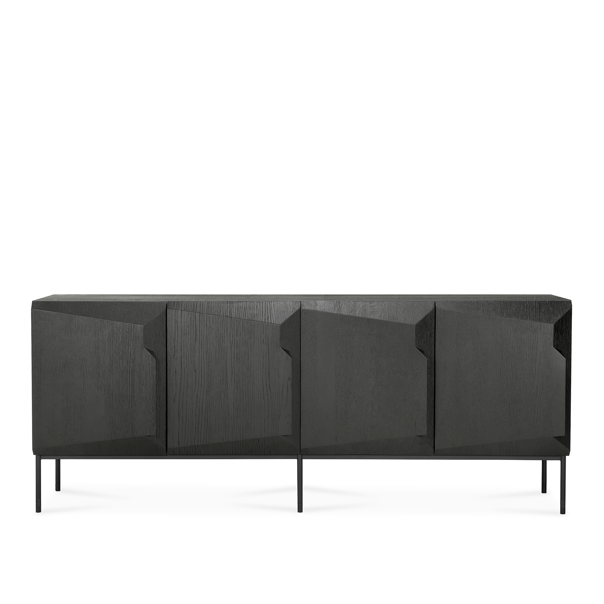 Ethnicraft - Stairs sideboard - 4 doors - Black - Skänkar och sideboards - Alain Van Havre | Möbler - Förvaring Och Hyllor - Skänkar Och Sideboards | Möbelexperten