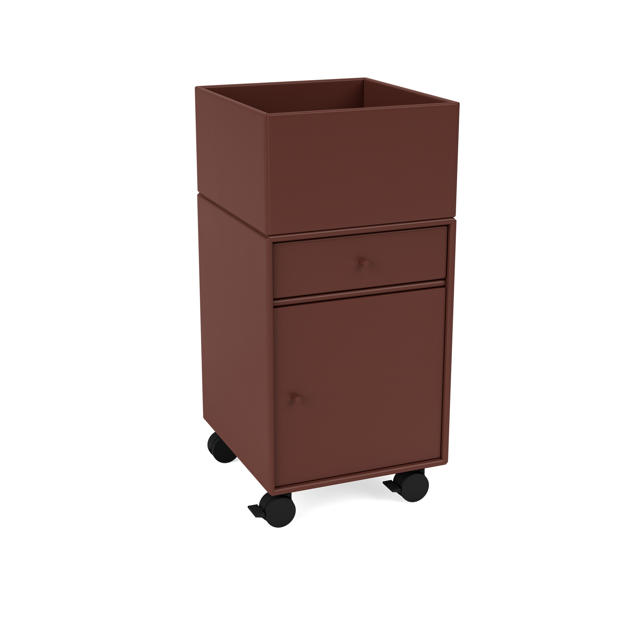 Montana - Runner Office Unit On Castors 155-Masala 05 Castors CR70 Black - Hurtsar - Peter J. Lassen - Brun - Trä | Möbler - Förvaring Och Hyllor - Hurtsar | Möbelexperten