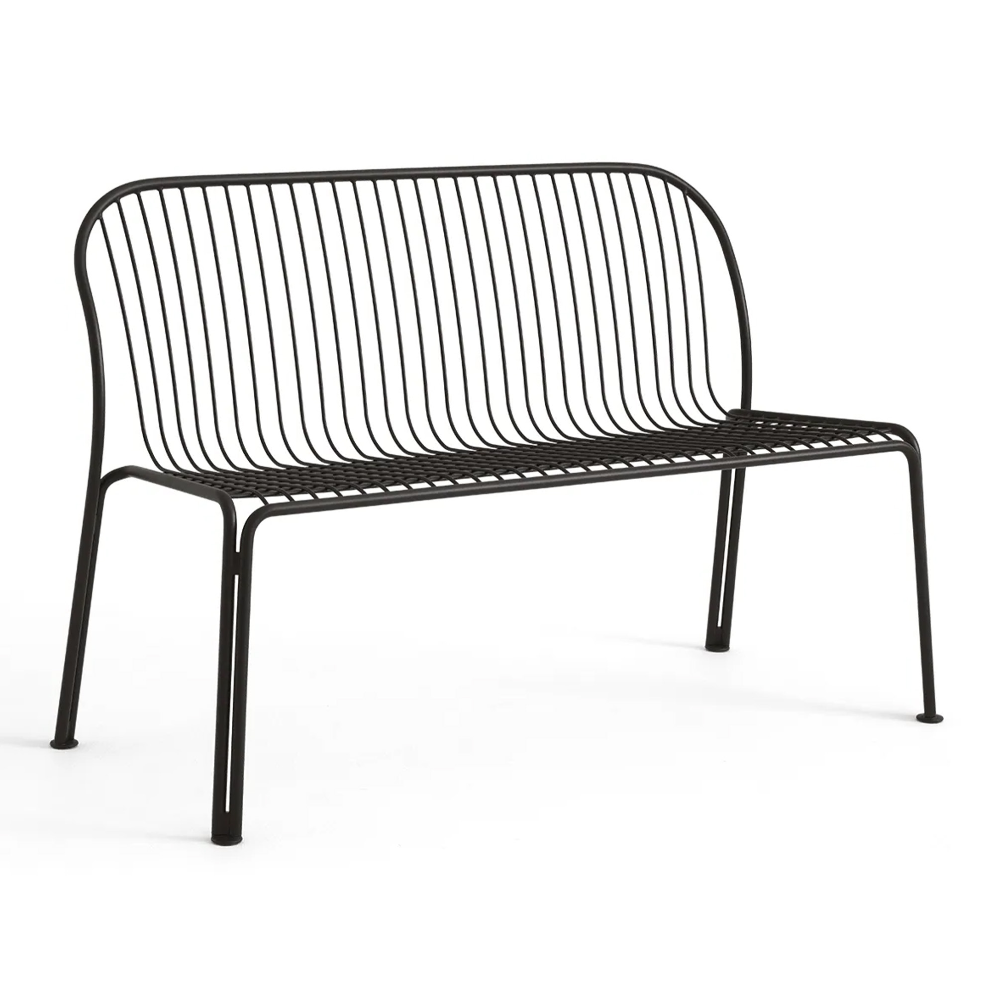 &tradition - thorvald outdoor dining bench sc111 warm black - trädgårdsbänkar - space copenhagen - metall