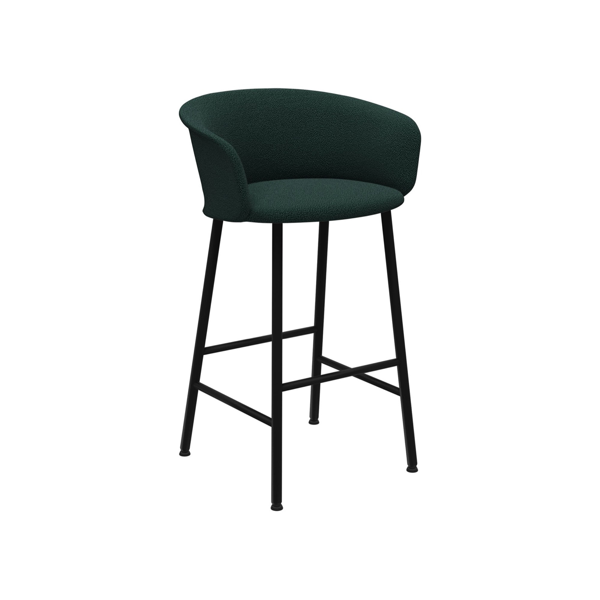 HEM - Kendo Bar Chair - Pine - Barstolar & barpallar - LucidiPevere - Grön - Metall/Trä/Skum/Plast/Ull