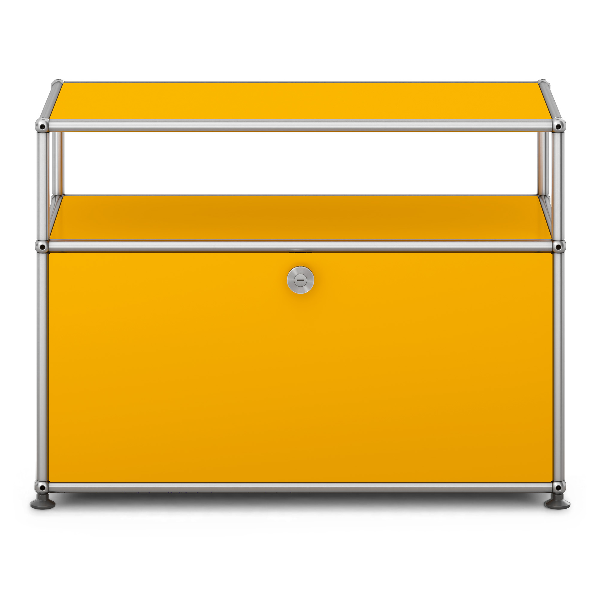 USM - USM Haller Occasional Furniture O1 Golden Yellow - Sidobord - Fritz Haller & Paul Schärer - Gul - Metall | Möbler - Bord - Sidobord | Möbelexperten