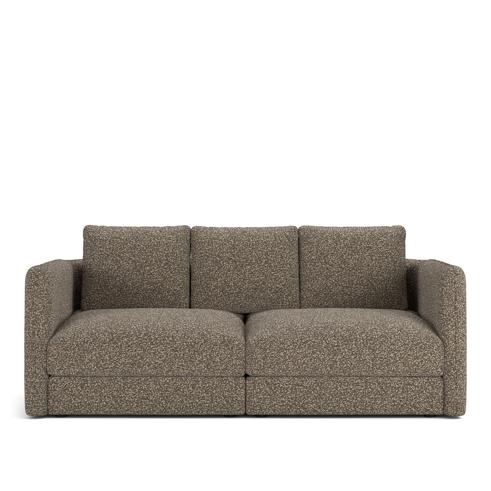 NOGA - Pavarotti 2-Seater, Fixed Cover, Cushion Variant 02, Vellus 02 - Soffor - Brun
