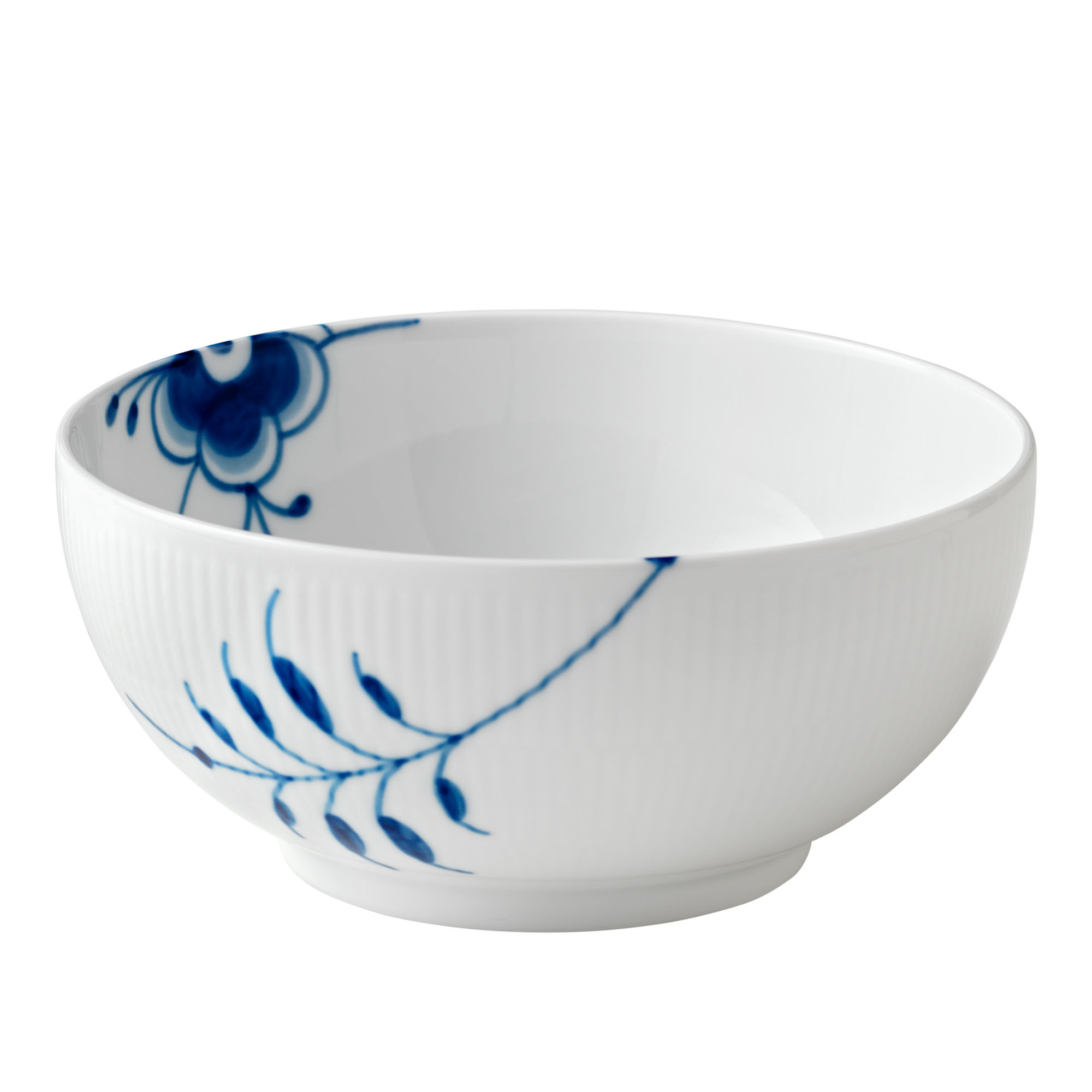 Royal Copenhagen - Blå Mega Riflet skål 21 cm