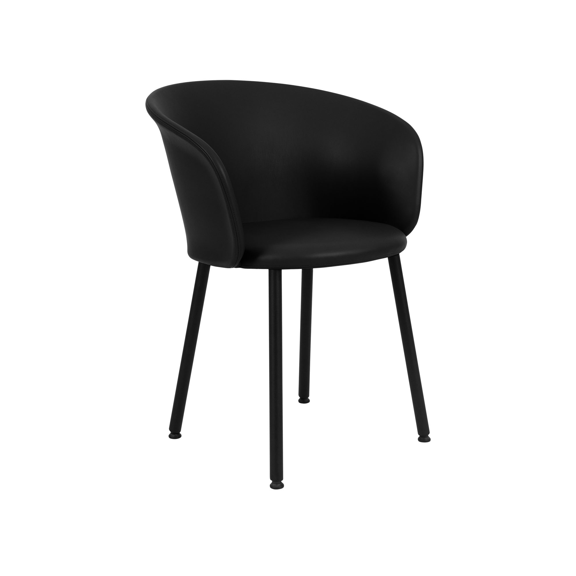 HEM - Kendo Chair - Black Leather - Matstolar - LucidiPevere - Svart - Läder/Metall/Trä/Skum