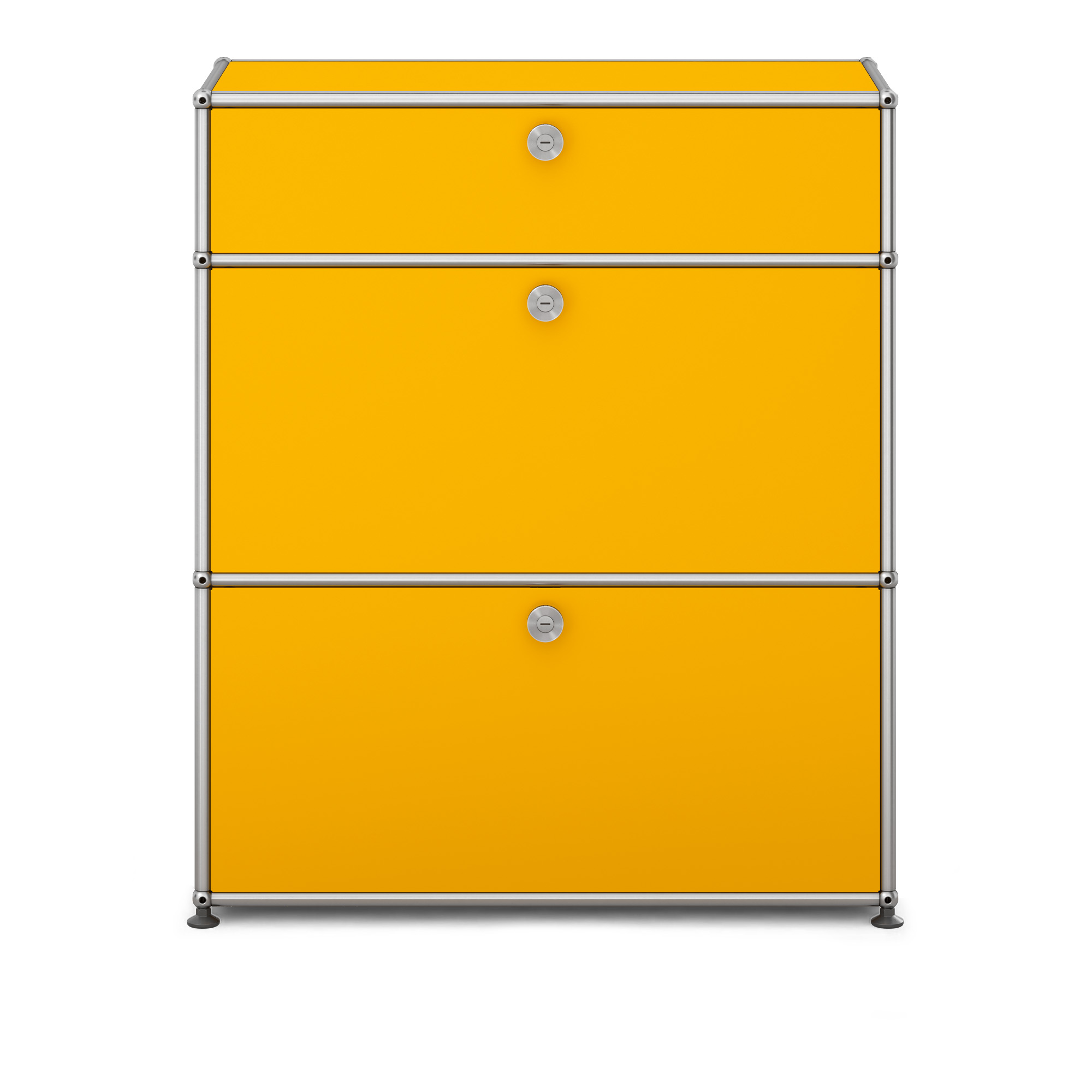 USM - USM Haller Shelf M25 Golden Yellow - Byråer - Fritz Haller & Paul Schärer - Gul - Metall | Möbler - Förvaring Och Hyllor - Byråer | Möbelexperten