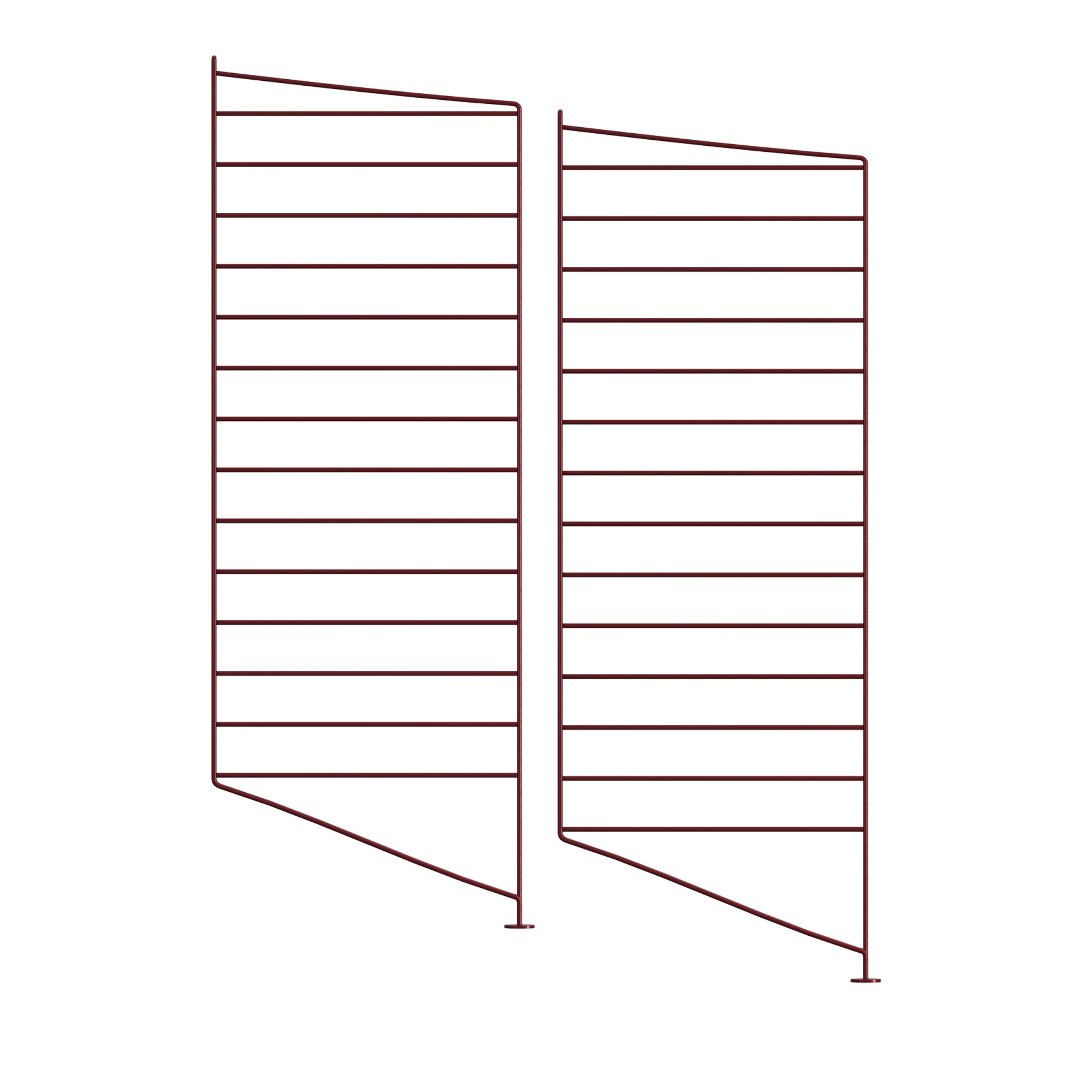 String - Golvgavel 85 x 30 cm 2-pack mörkröd - Hyllor & Hyllsystem - Röd - Metall | Möbler - Förvaring Och Hyllor - Hyllor & Hyllsystem | Möbelexperten