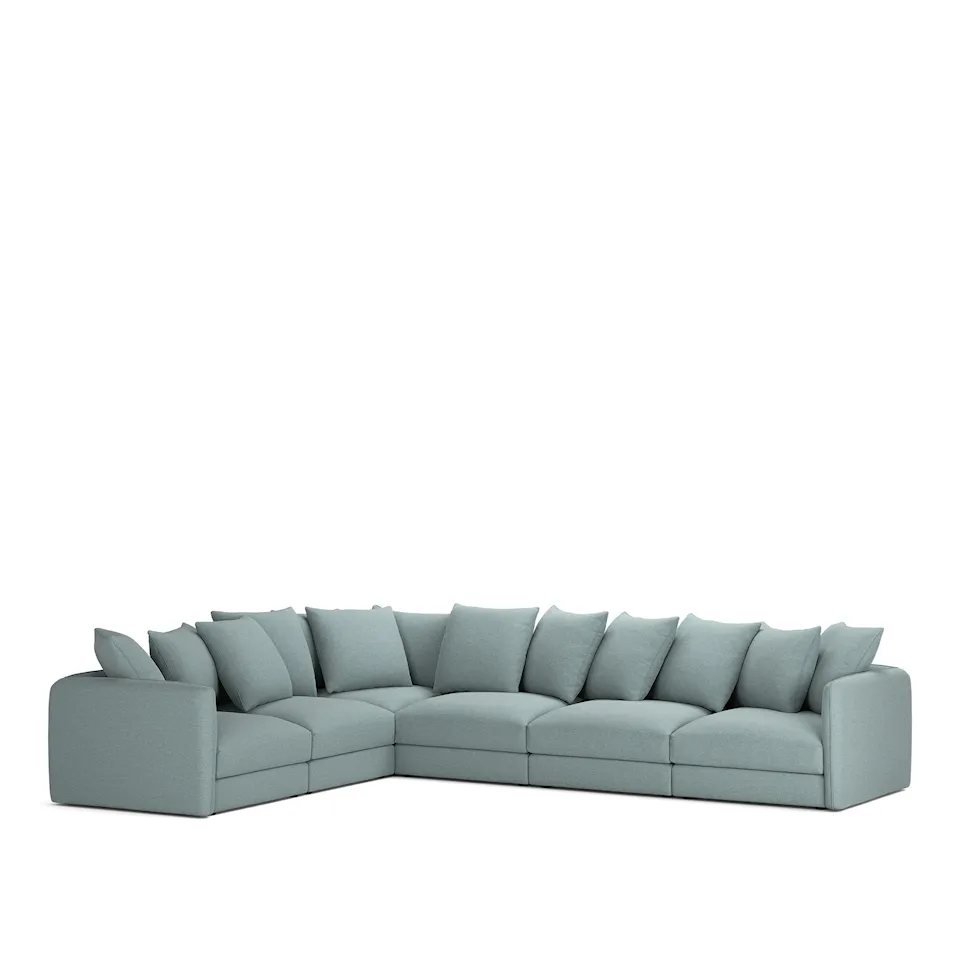 Pavarotti 6-Seater Corner, Fixed Cover, Cushion Variant 01, Lario 12
