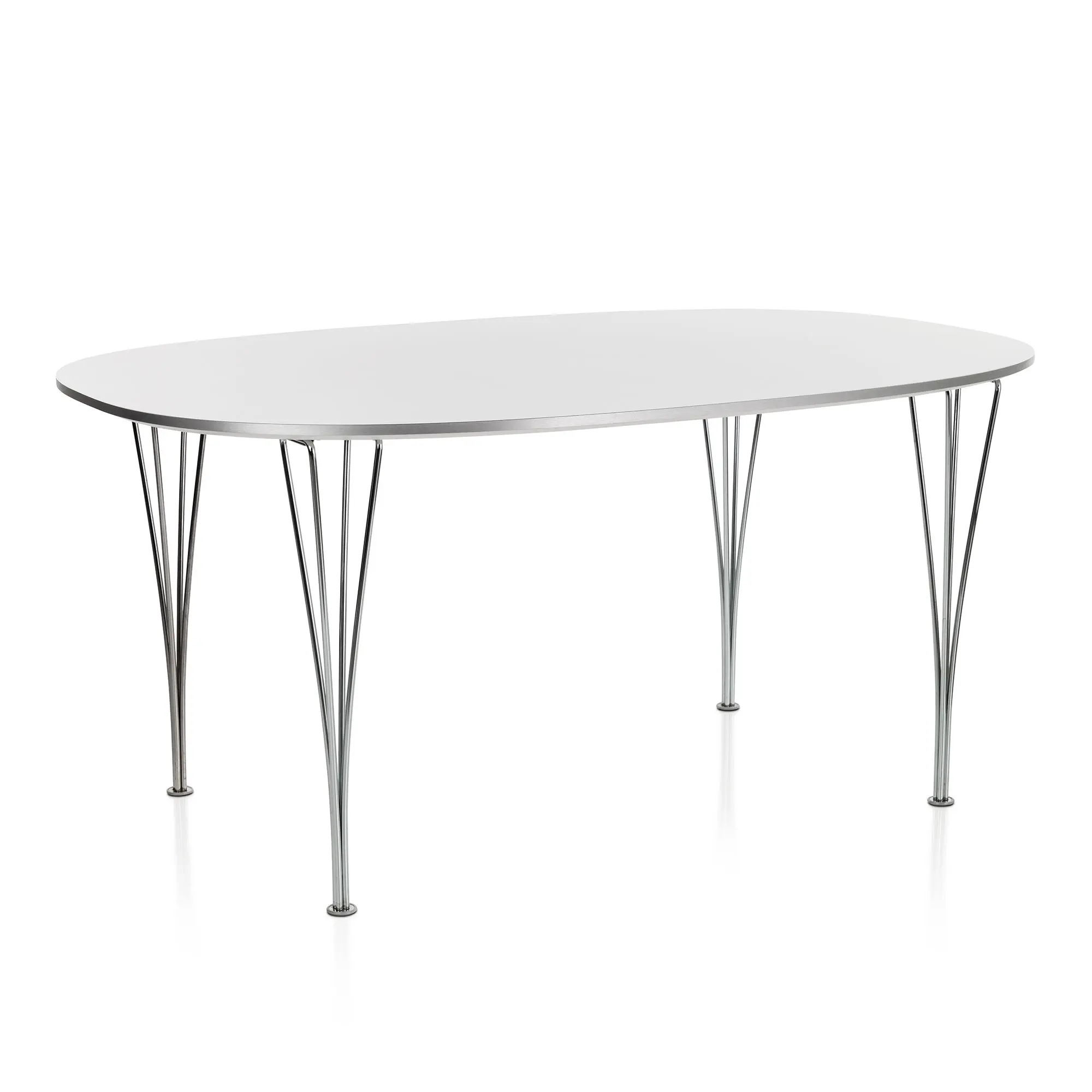 B616 Superellips matbord 100 x 170 cm Chrome
