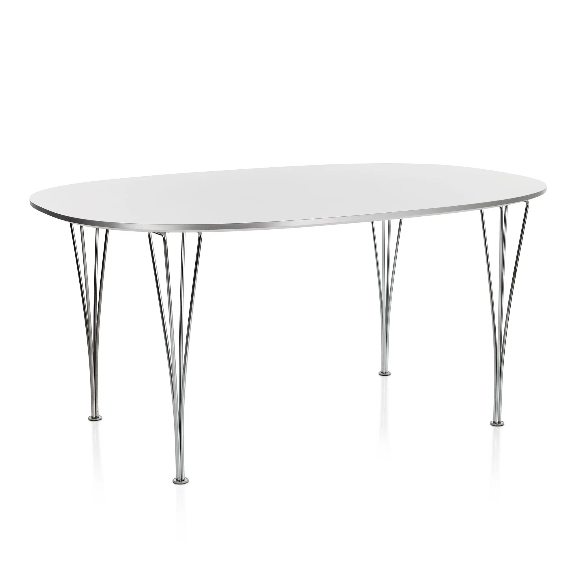 B616 Superellips matbord 100 x 170 cm Chrome