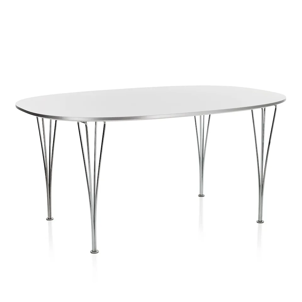 B616 Superellips matbord 100 x 170 cm Chrome