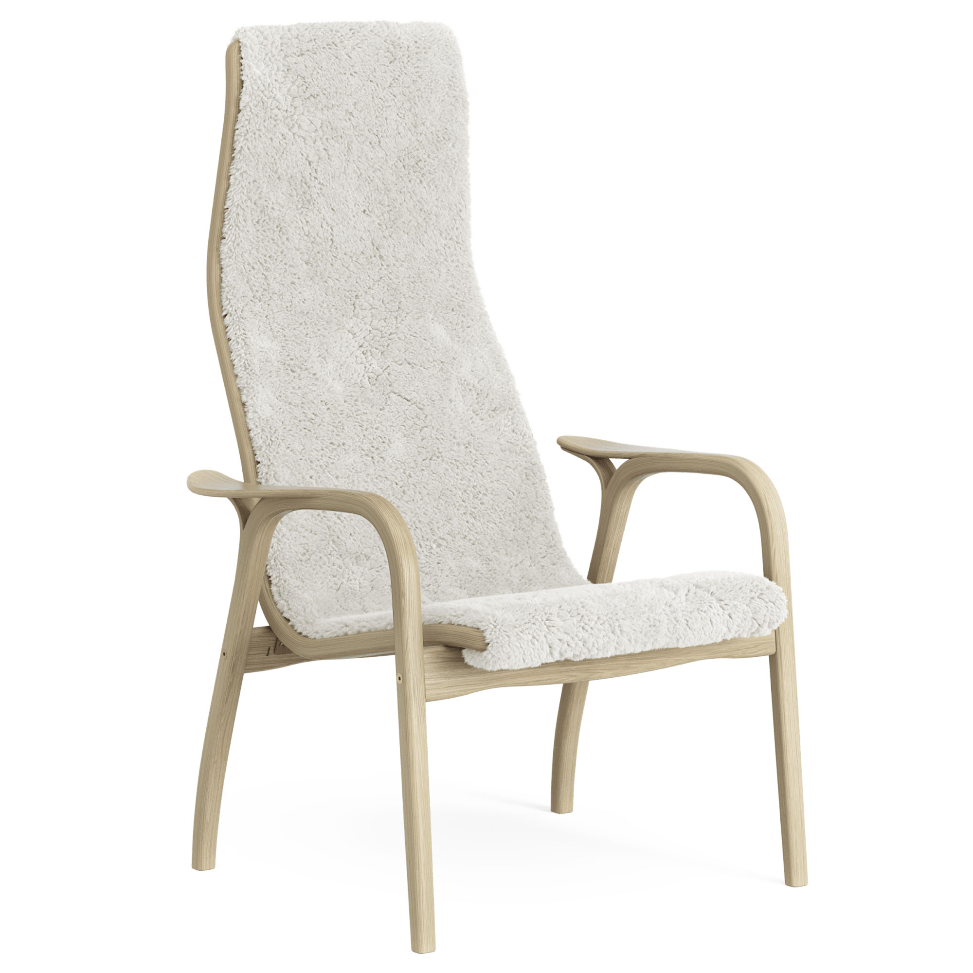 Swedese - Lamino fåtölj naturlackad ek/off-white - Fåtöljer - Yngve Ekström - Beige - Trä/Ull