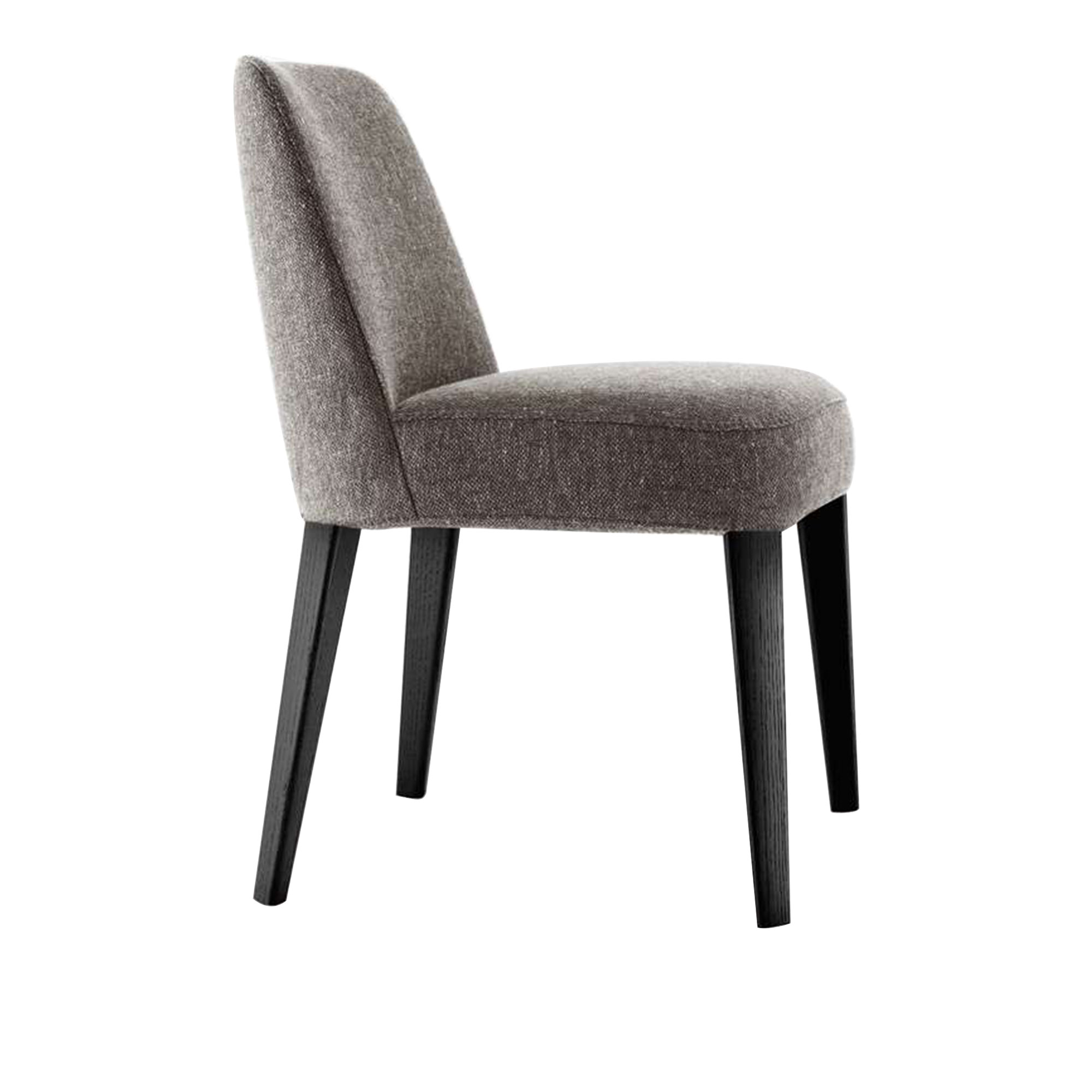 Maxalto - Febo Chair 2804LT, Brushed Black Oak, Leather Cat. Alfa, Alfa 152 - Matstolar - Antonio Citterio - Svart - Trä/Textilmaterial