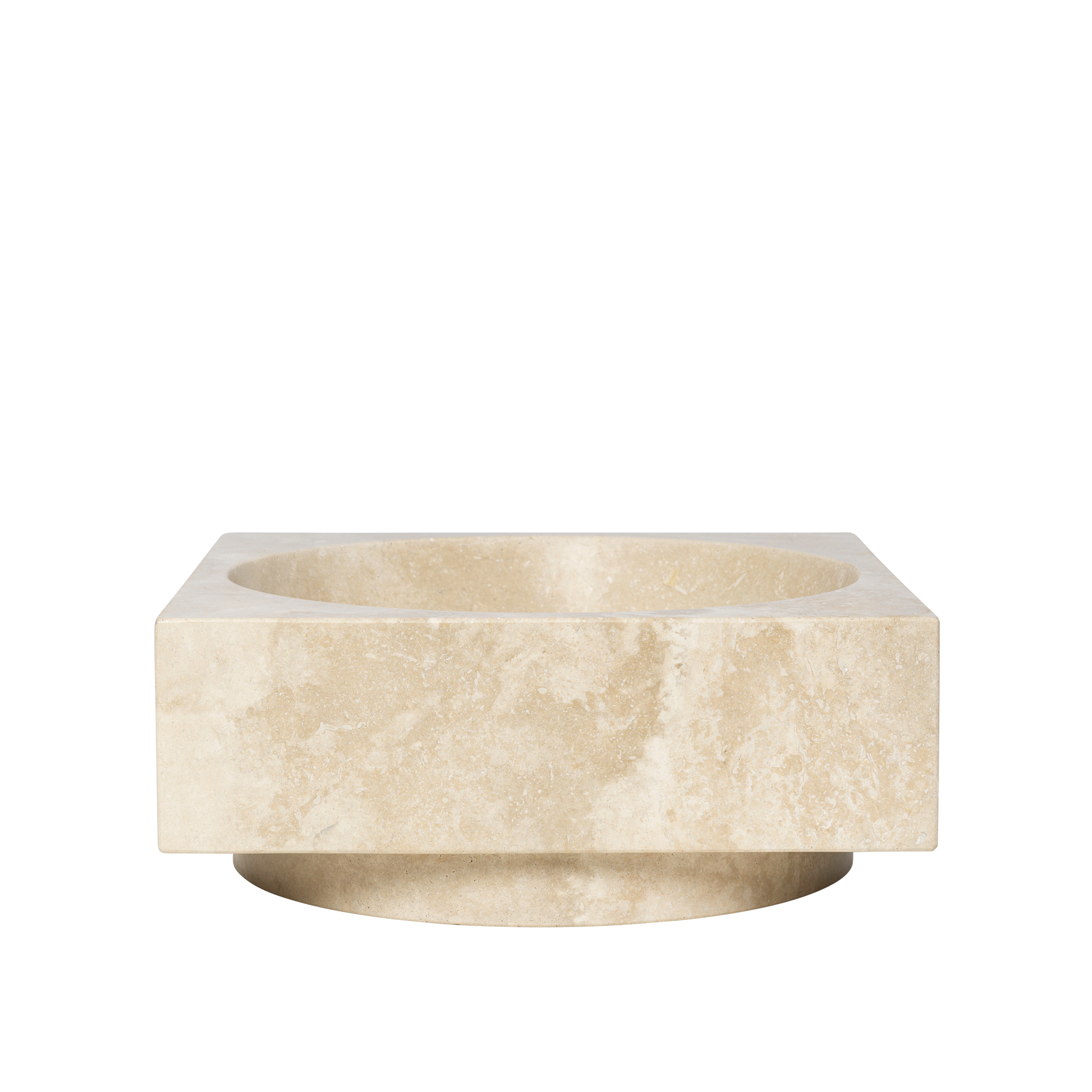 Ferm Living - Hew High Centrepiece - Travertine - Skålar - Beige | Inredning - Inredningsdetaljer - Skålar | Möbelexperten