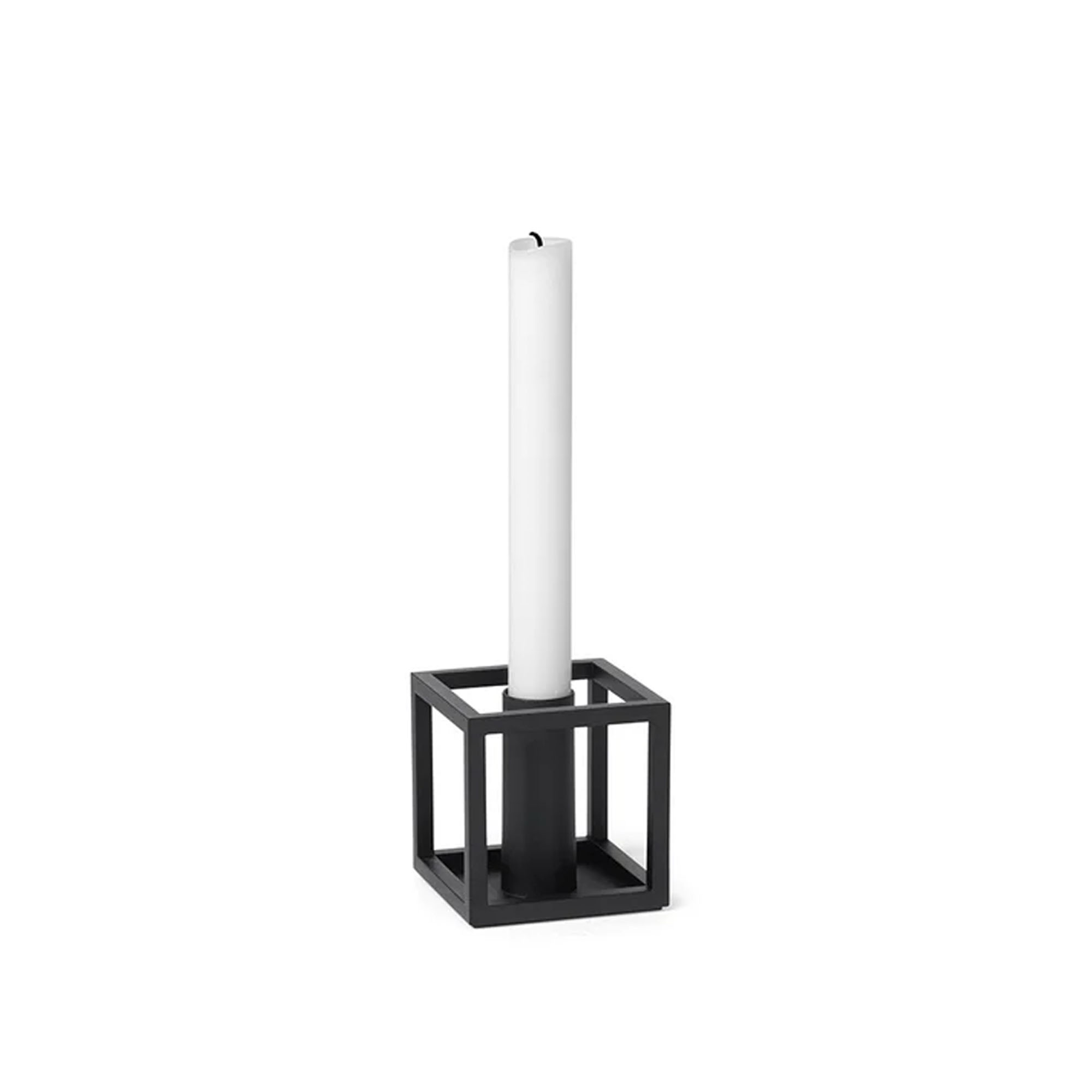 Audo Copenhagen - Kubus 1, Candle Holder, Black - Ljusstakar & ljuslyktor - Mogens Lassen