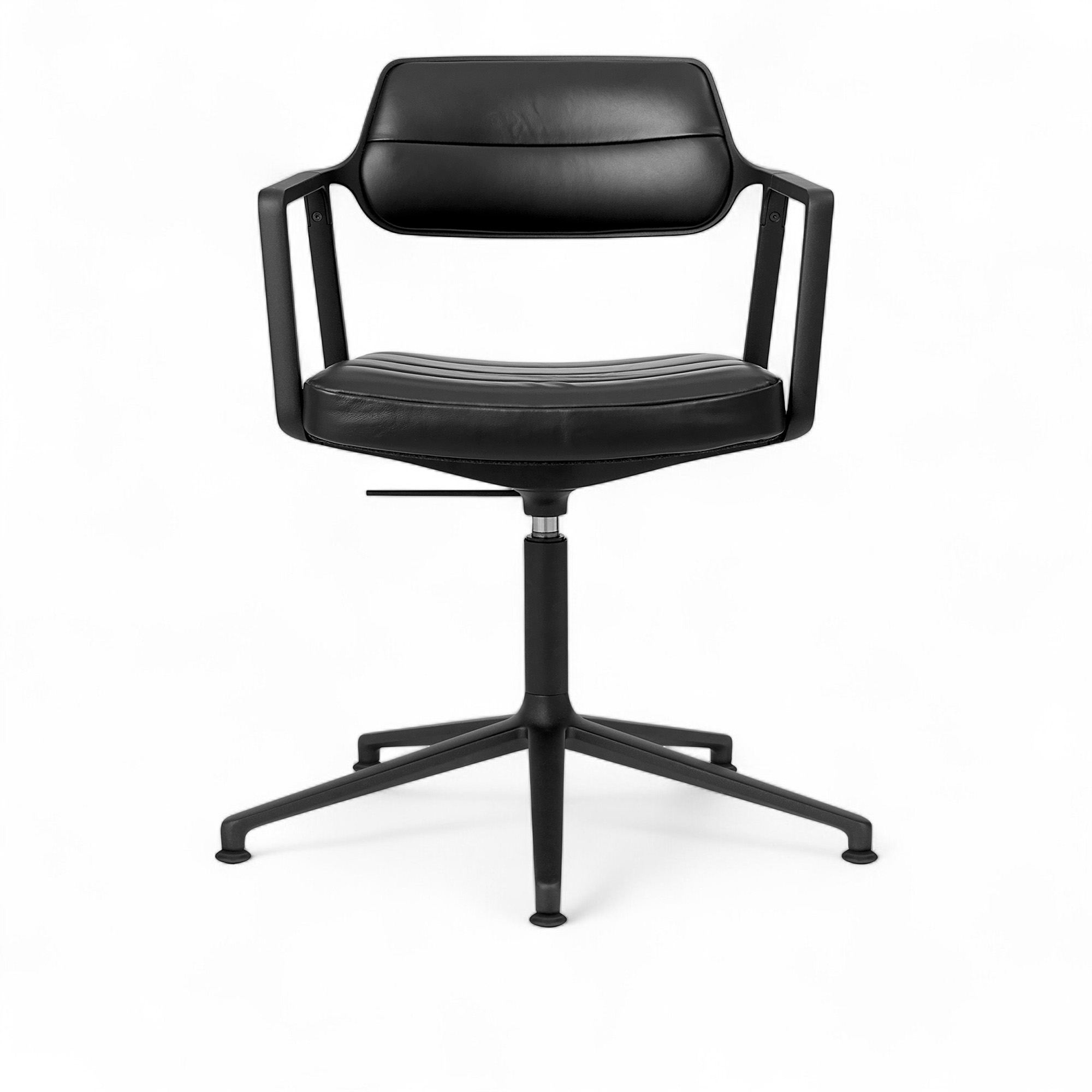vipp - vipp453+ kontorstol svart ram med svart läder - kontorsstolar - svart