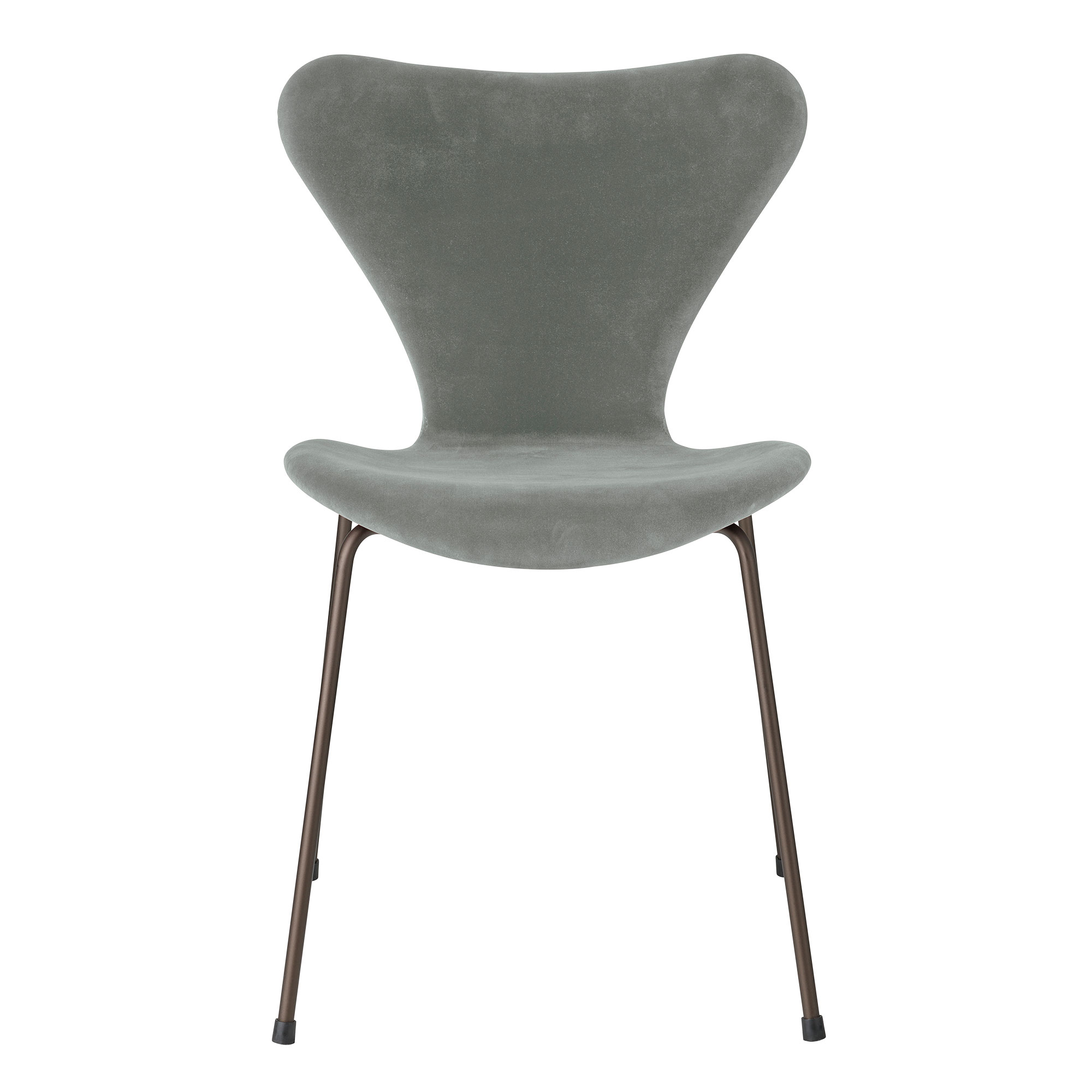 Fritz Hansen - Sjuan 3107 Velvet Edition Seal Grey - Matstolar - designer_arne_jacobsen - Grå - Metall/Textilmaterial