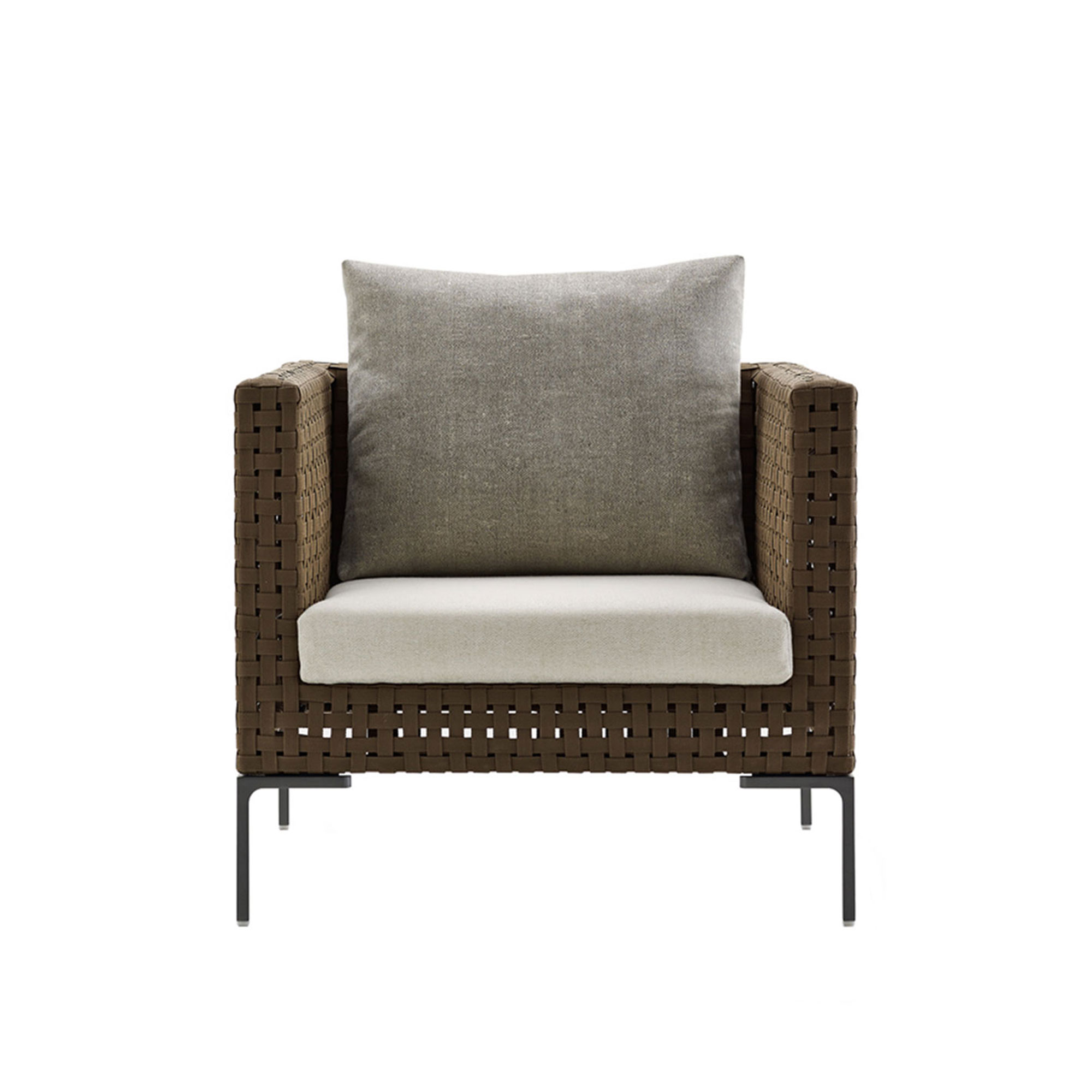 B&B Italia - Charles Outdoor Armchair CHO84, Fabric Outdoor 02, Super Scirocco 207 - Utomhusfåtöljer - Antonio Citterio - Metall/Syntetiskt