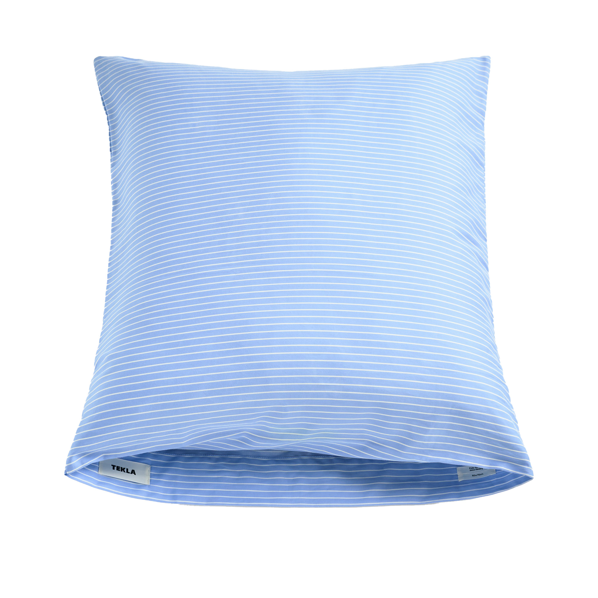 Tekla - Sateen Polo Stripes örngott 50 x 60 cm - Örngott - Blå | Textilier - Sovrumstextilier - Örngott | Möbelexperten