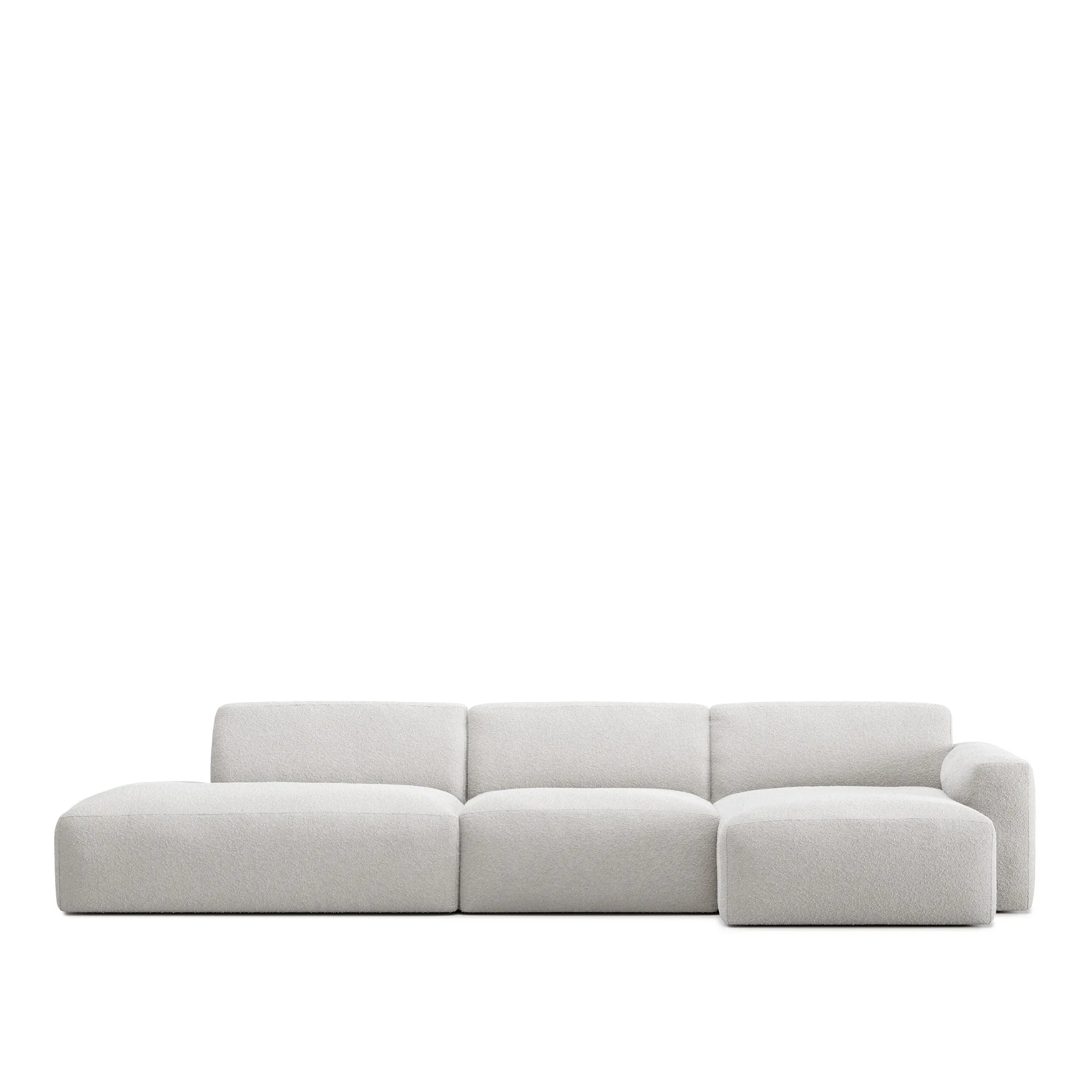 Brick 3-Seater Chaise Lounge Open End Left