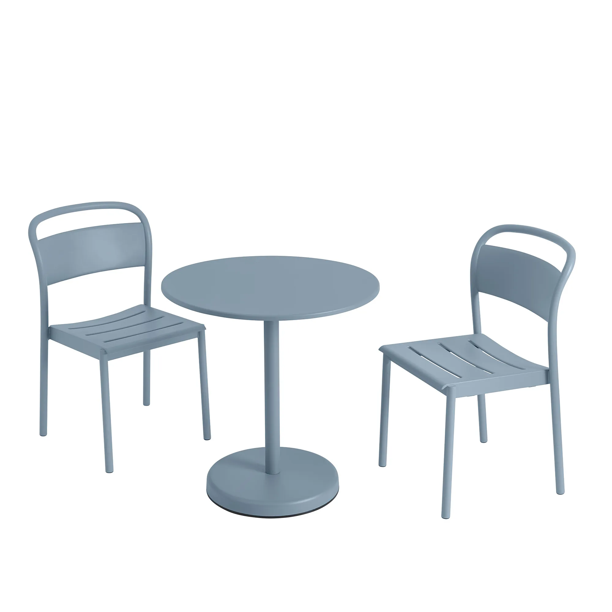 Linear Steel Side Chair Pale Blue