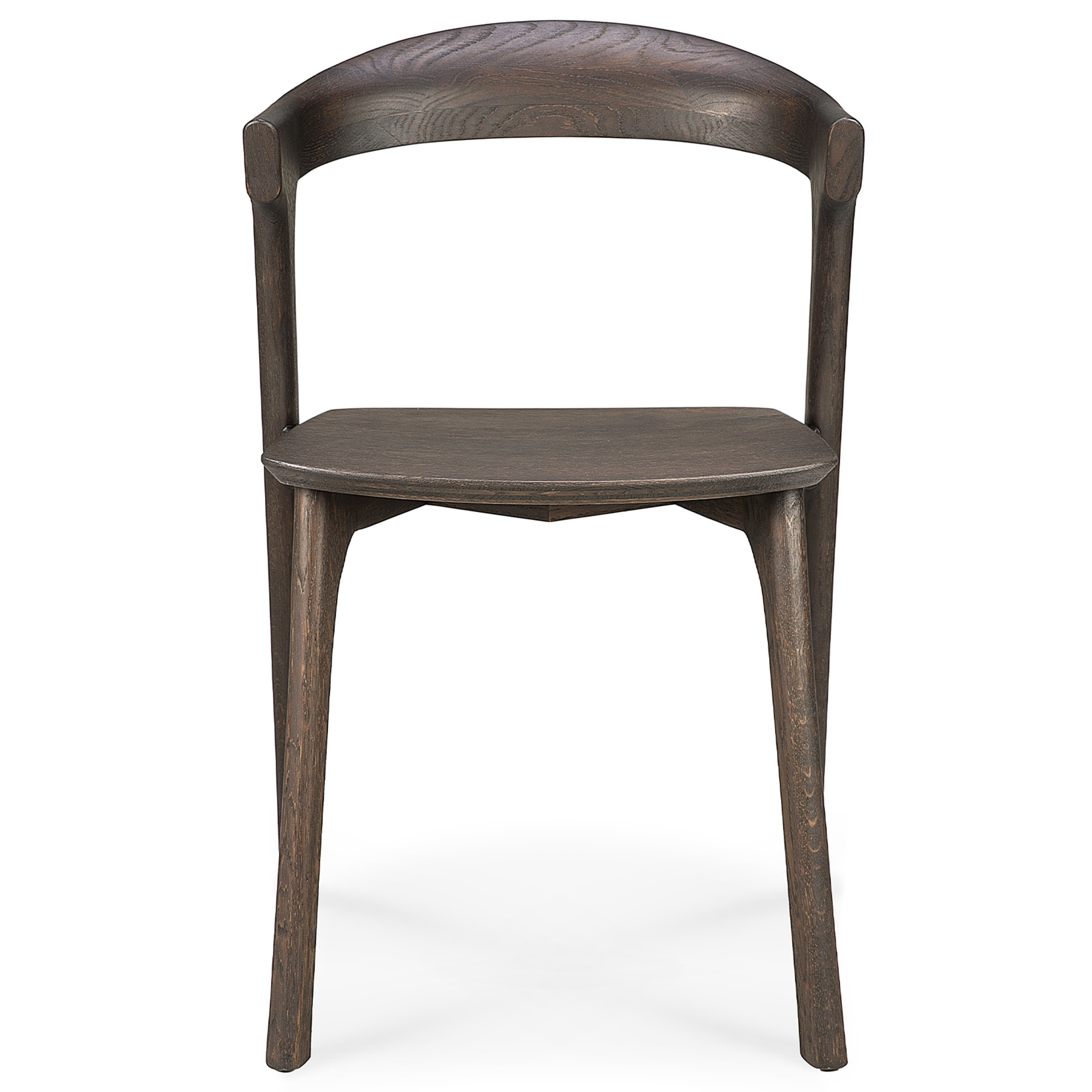 Ethnicraft - Bok Dining Chair Solid Brown Varnished Oak - Matstolar - Alain Van Havre - Träfärgad - Trä