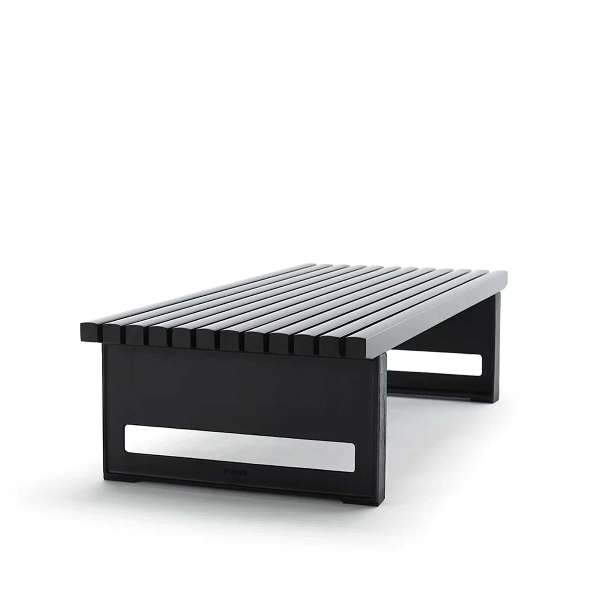 Block Bänk Bred Grålackerad Furu