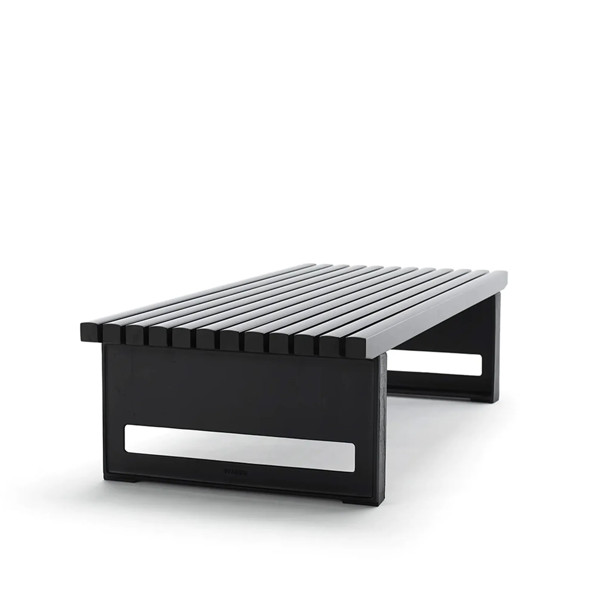 Block Bänk Bred Grålackerad Furu
