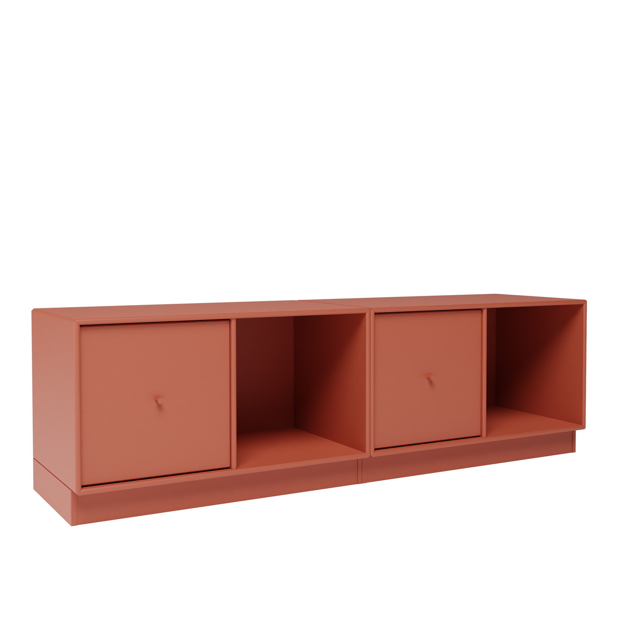 montana - rest ii bench 162-hokkaido 07 plinth 7 cm - skåp och vitrinskåp - peter j. lassen - röd - trä