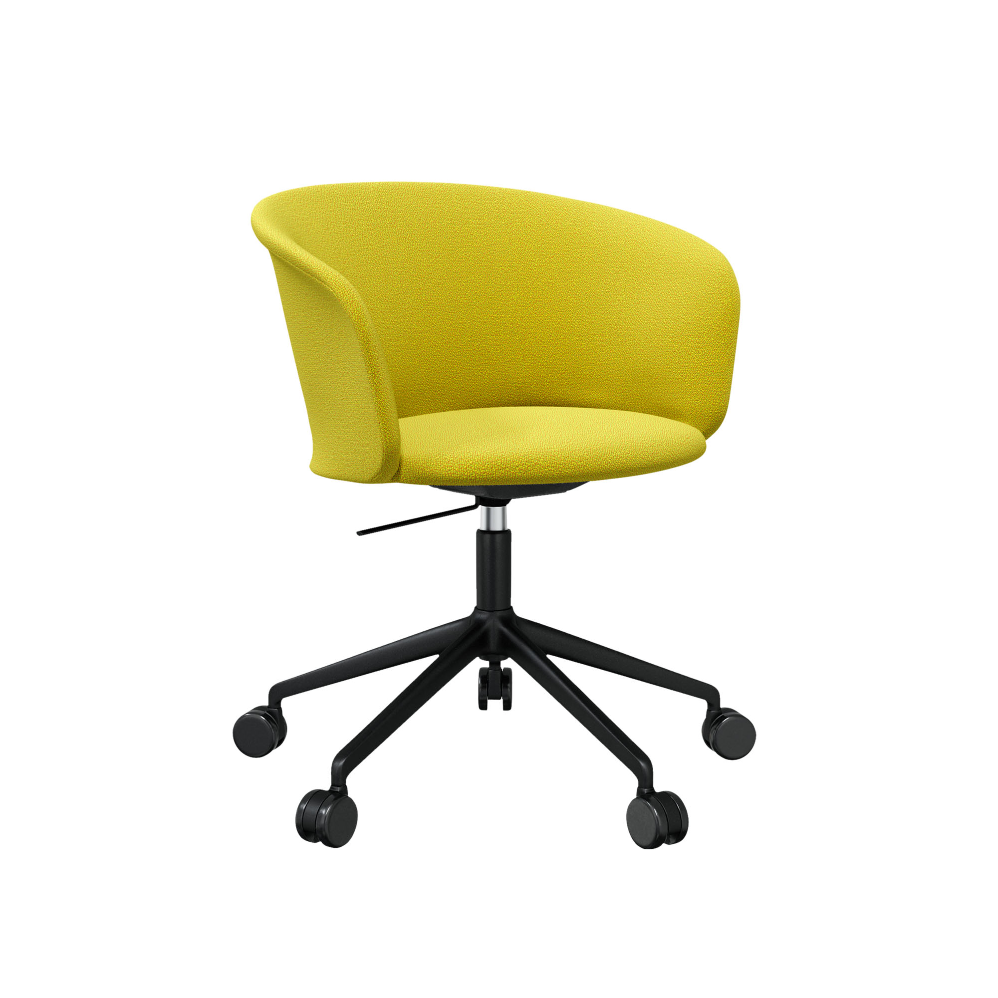HEM - Kendo Swivel Chair 5-star Castors - Tivoli/Black - Skrivbordsstolar - Sabine Marcelis,LucidiPevere - Gul - Metall/Trä/Skum/Plast/Ull