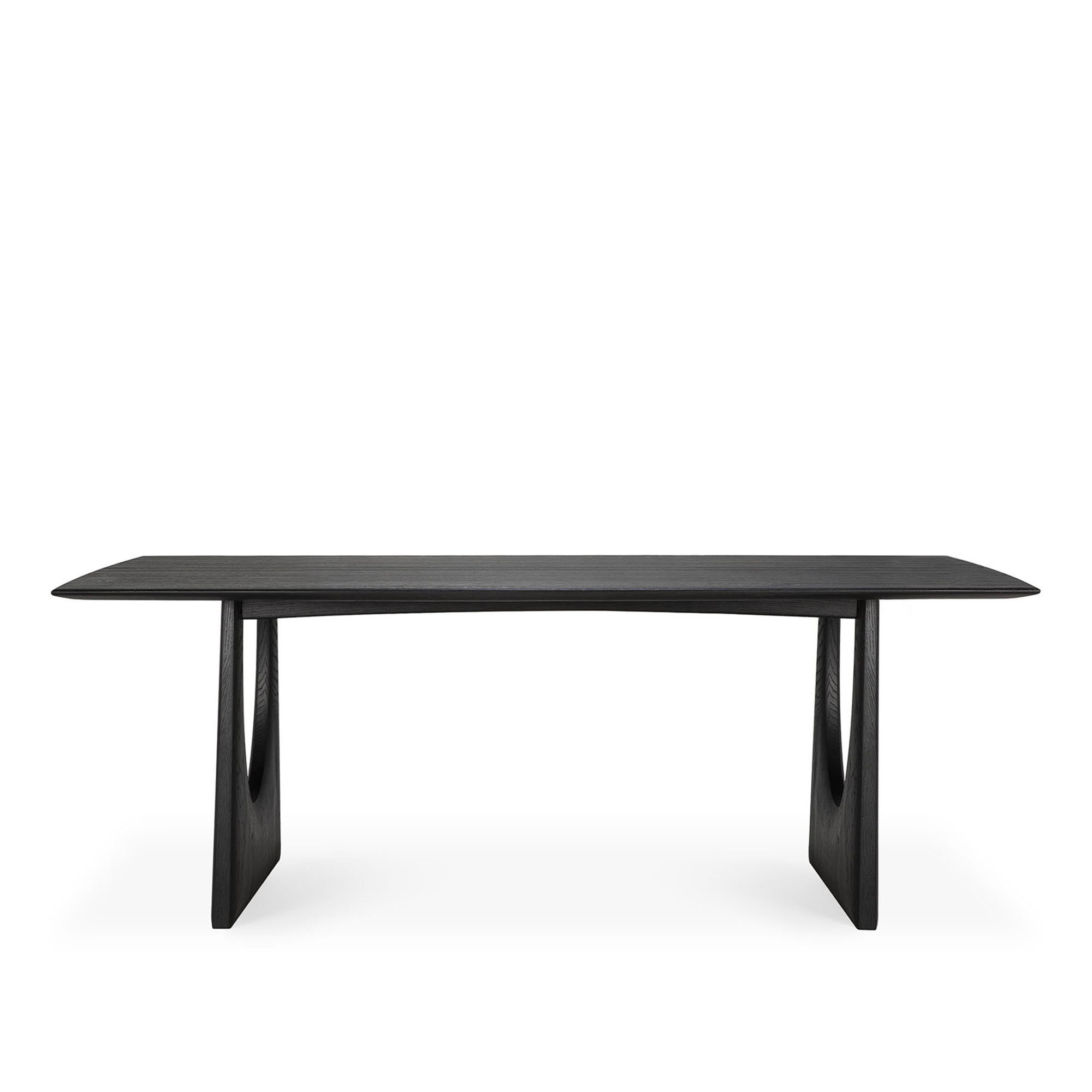 Ethnicraft - Oak Geometric black dining table 220x100 - varnished - Matbord - Alain Van Havre - Svart - Tr&auml;