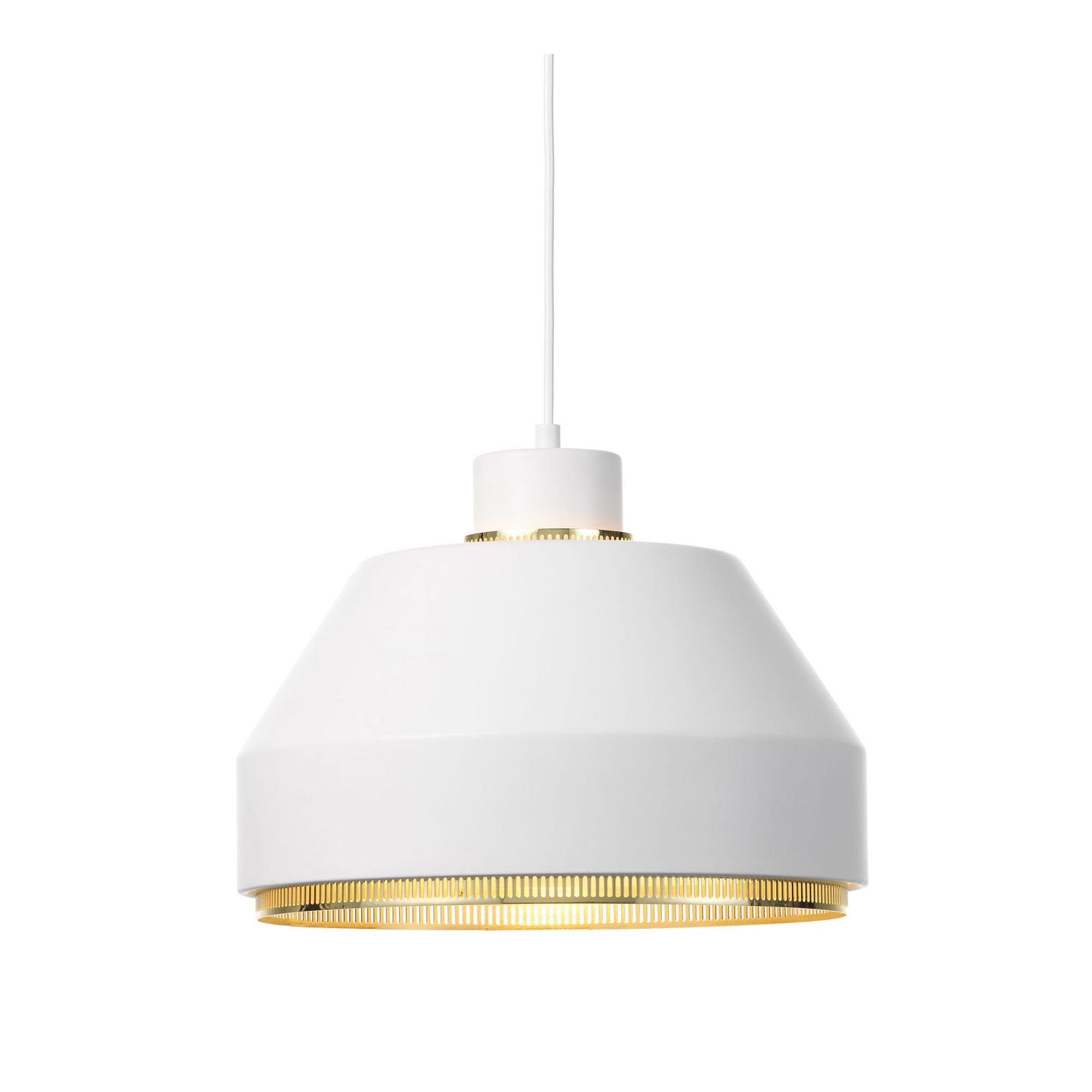 Artek - Pendellampa AMA500, White/Brass - Pendellampor - Aino Aalto - Vit | Belysning - Taklampor - Pendellampor | Möbelexperten