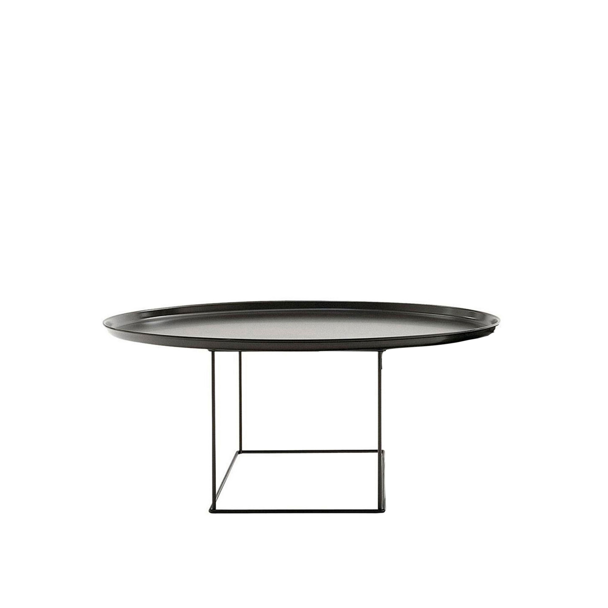 B&B Italia - Fat-Fat Tables, Ø 62 x H 32 cm, Tray Black, Frame Black - Brettbord - Patricia Urquiola