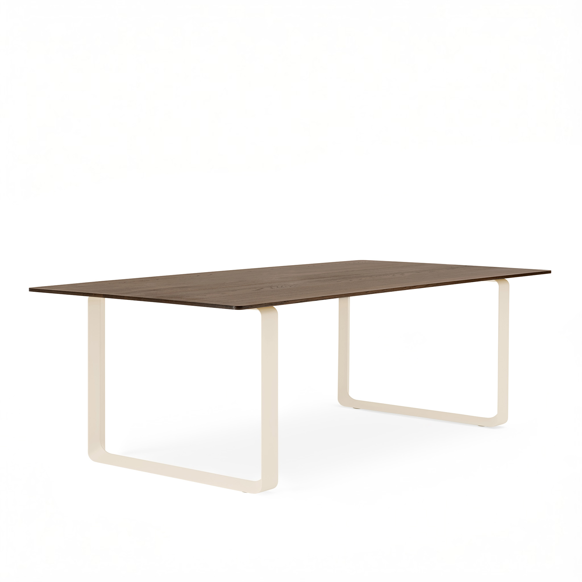 Muuto - 70/70 Table matbord 170 x  85 cm, Rökt massiv ek/Sand - Matbord - TAF Studio - Beige,Träfärgad - Metall/Trä