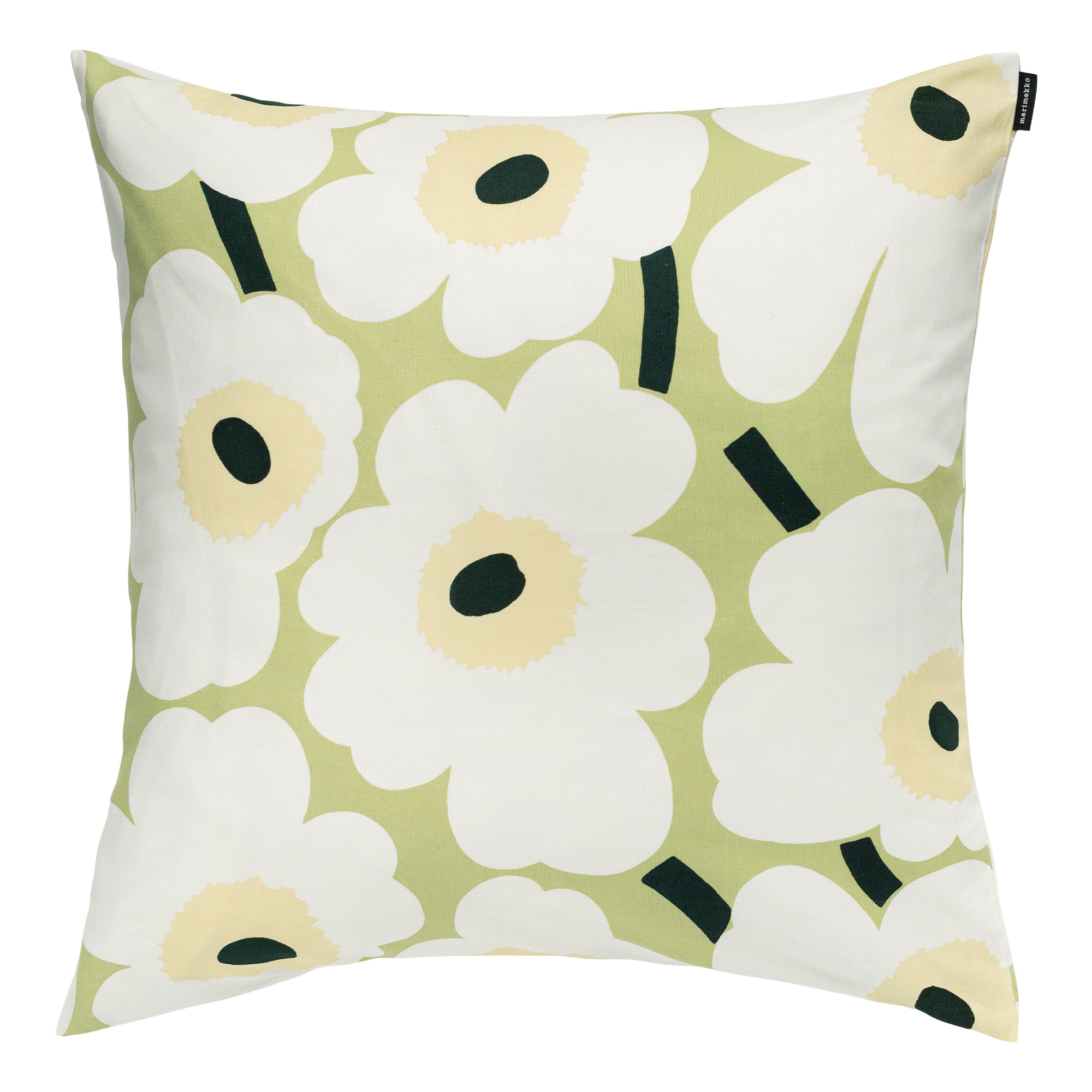 Marimekko - Pieni Unikko Cush.Cover 50 x 50 Pear Off White Melon - Prydnadskuddar och kuddfodral - Maija Isola | Textilier - Plädar Och Prydnadskuddar - Prydnadskuddar Och Kuddfodral | Möbelexperten
