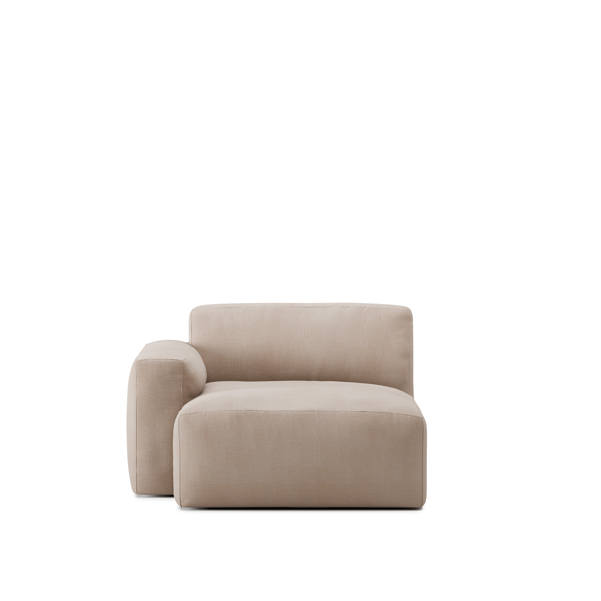 NO GA - Brick Left Chaise Lounge - Shadow Beige 11 - NO GA Studio - Beige - Dun/Metall/Trä/Textilmaterial