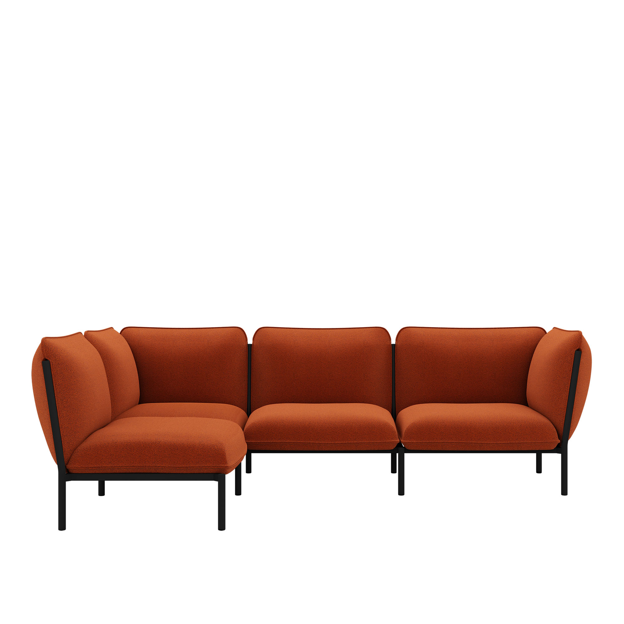 HEM - Kumo Corner Sofa Left with Armrest - Canyon - Soffor - Anderssen & Voll - Orange - Metall/Syntetiskt/Skum/Ull